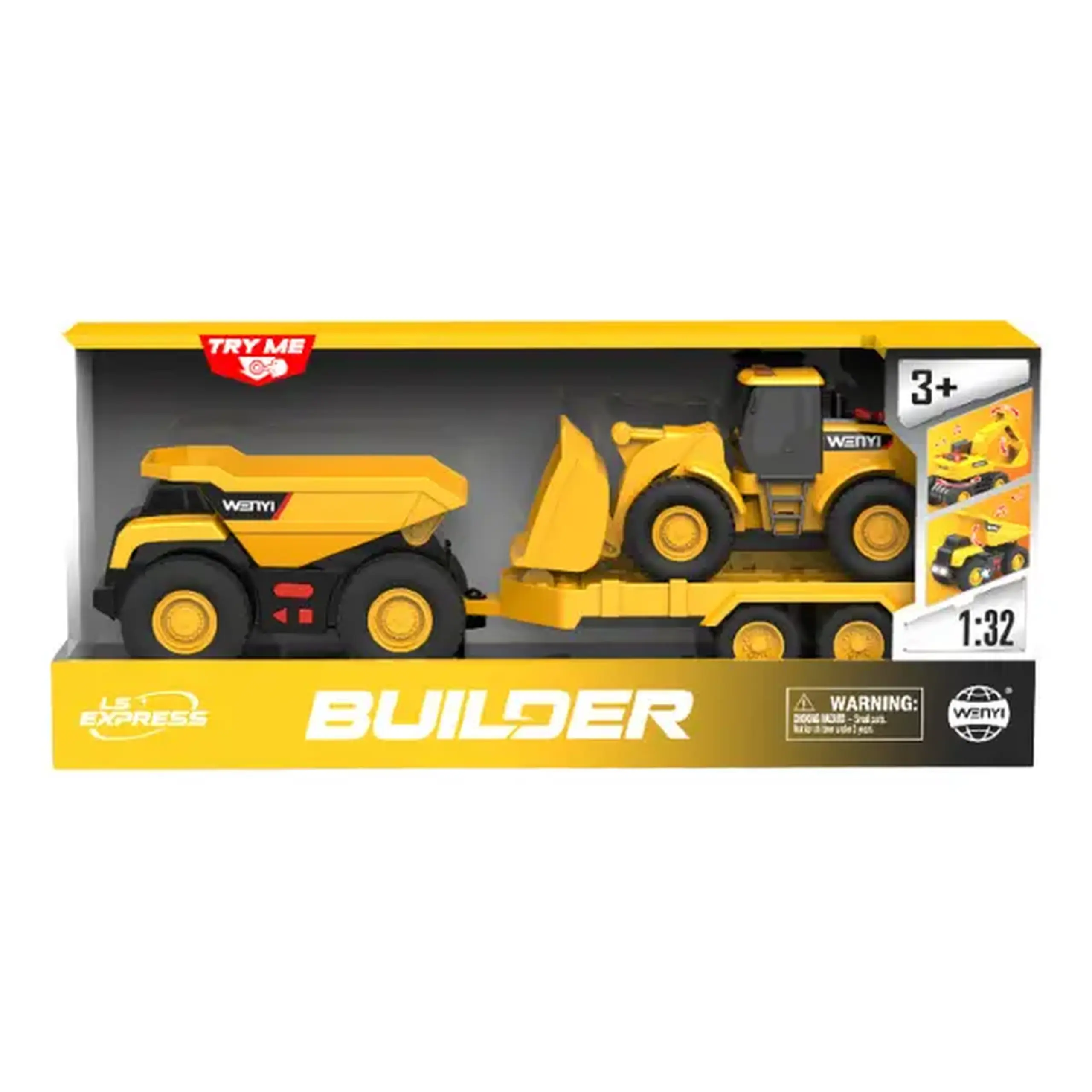 1:32 Basculantă cu Cilindru compactor cu fricțiune (lumini /sunete)