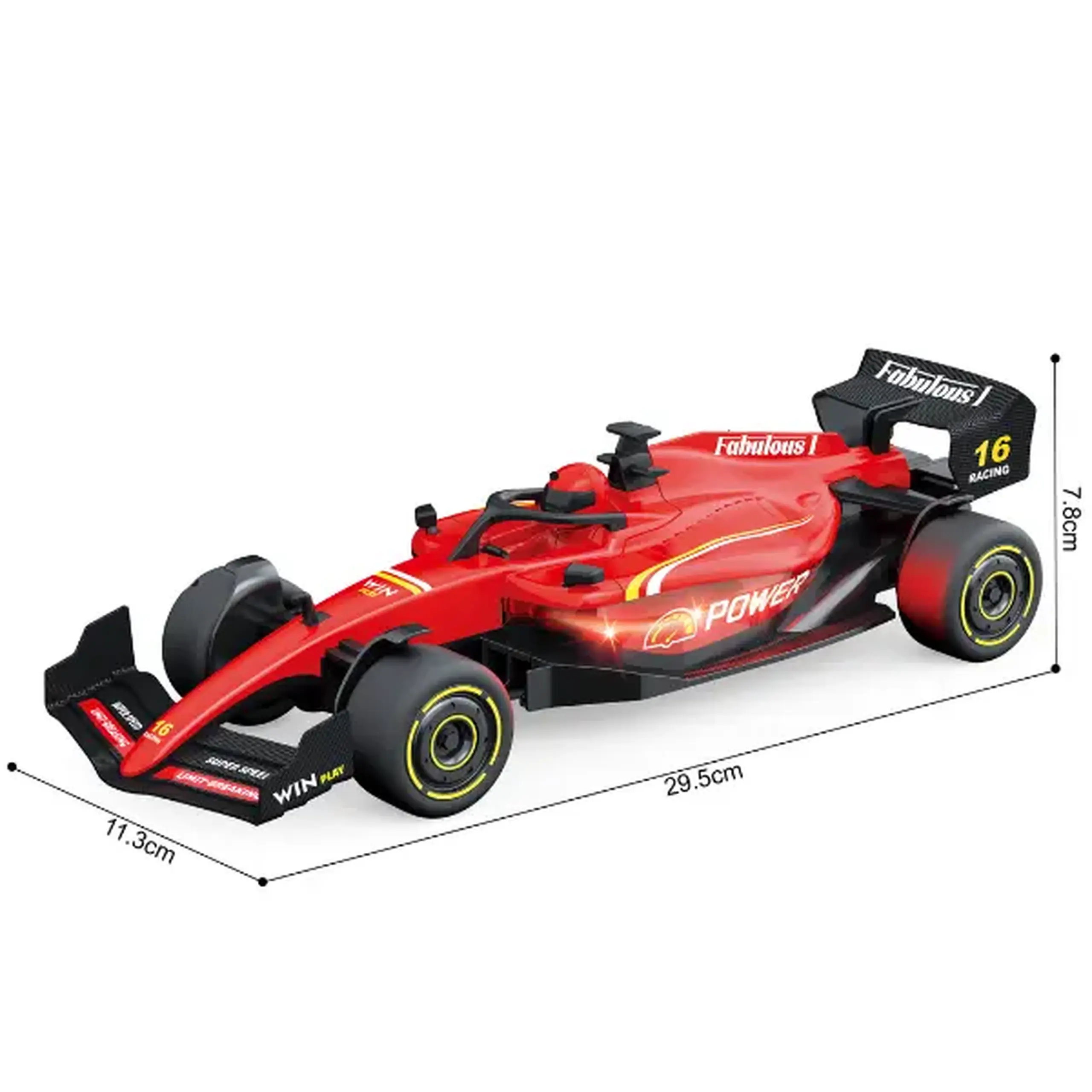 1:18 Mașină de curse F1 cu inerție, (lumină/sunet)