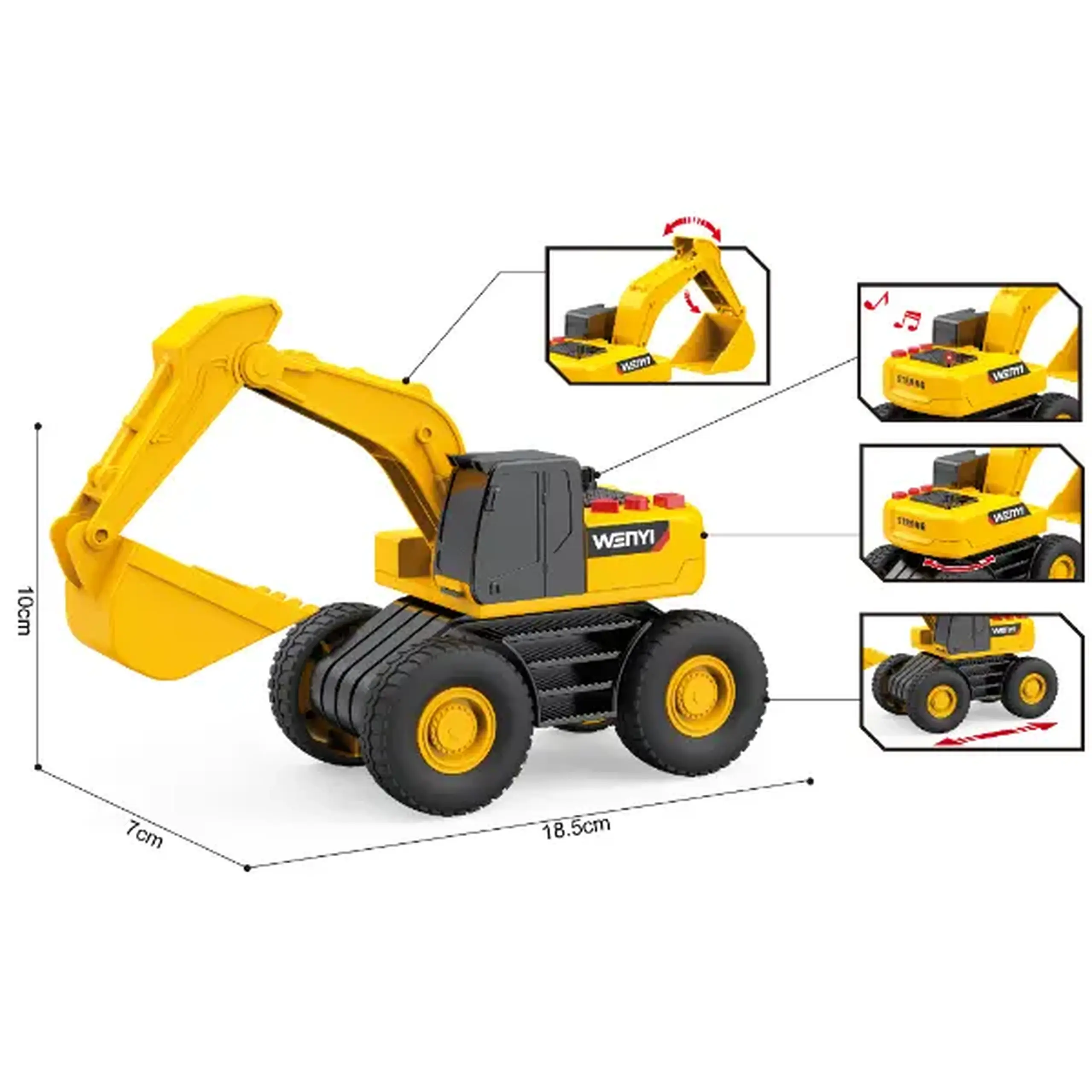 1:32 Excavator cu fricțiune (lumini /sunete)