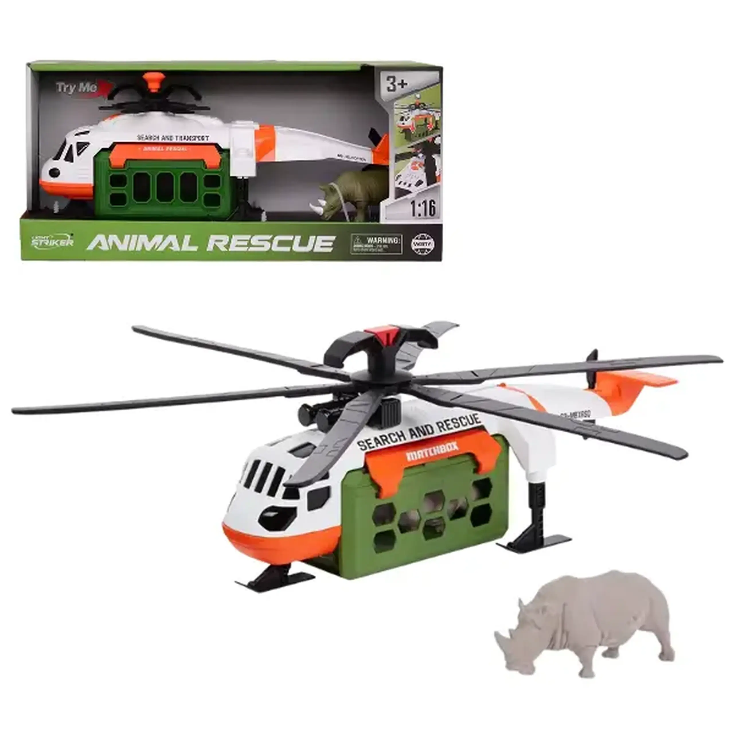 1:16 Elicopter inerțial "Salvarea animalelor" (lumină/sunet)