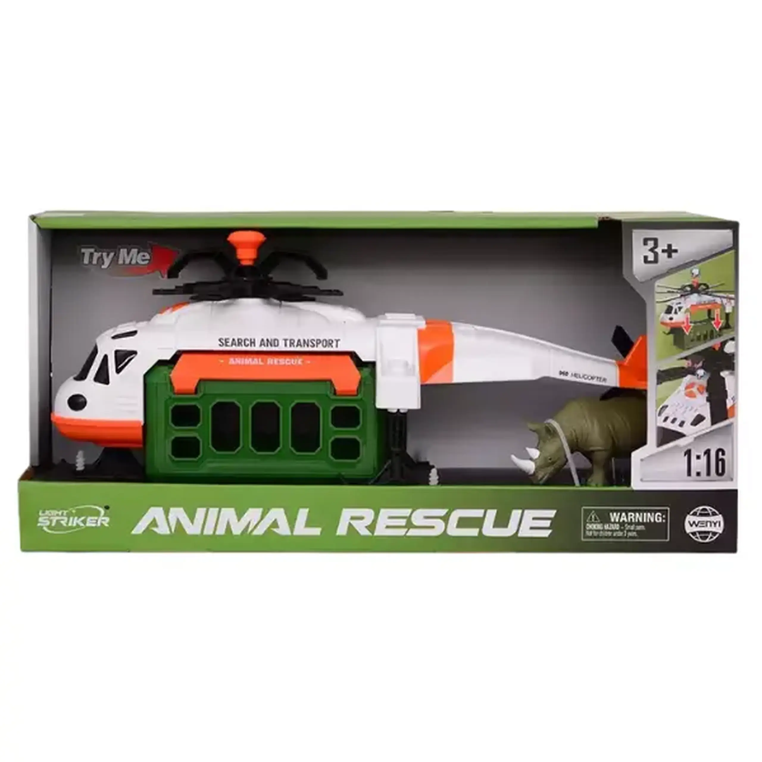1:16 Elicopter inerțial "Salvarea animalelor" (lumină/sunet)