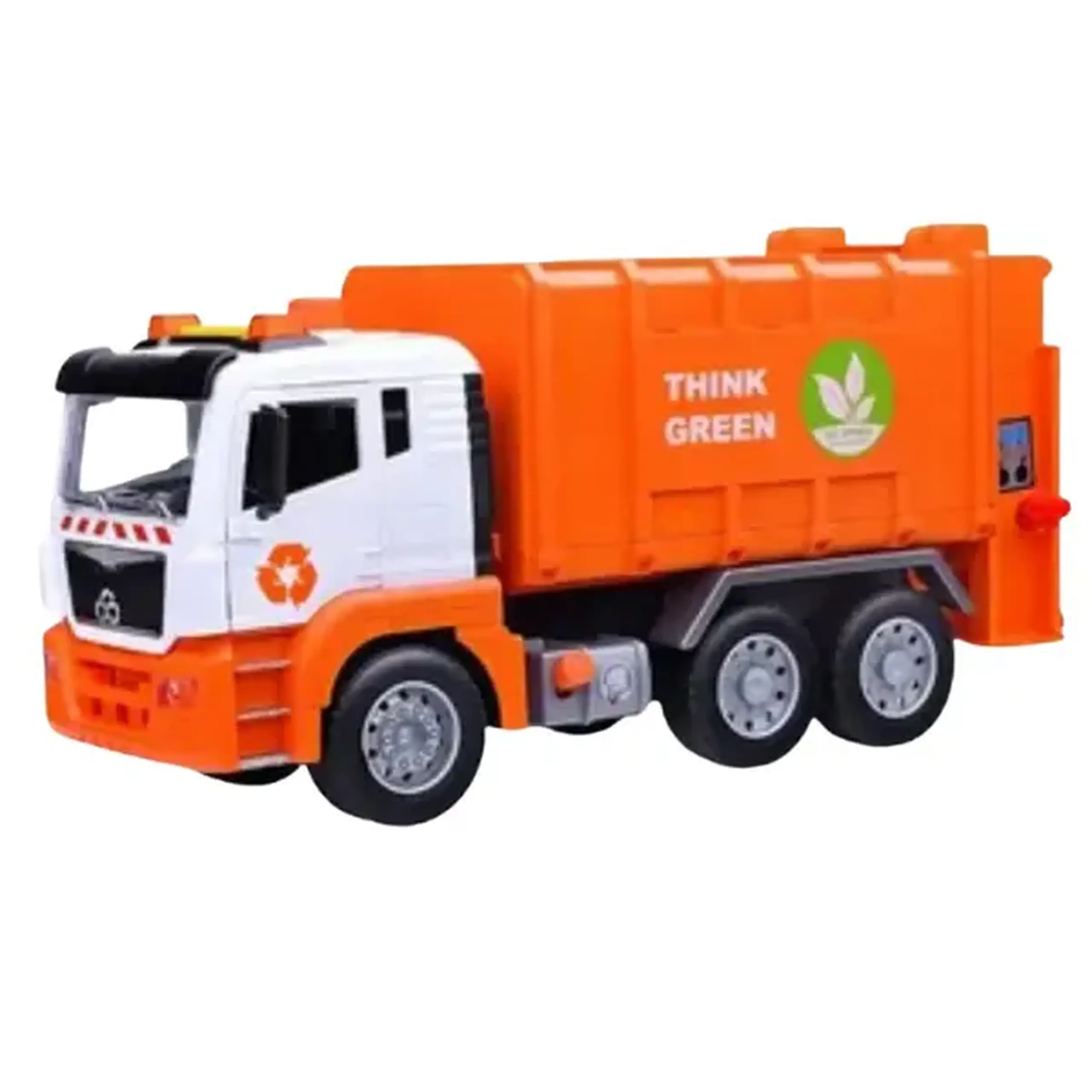 1:10 Camion de gunoi cu inerție "Think Green" (lumină / sunet)