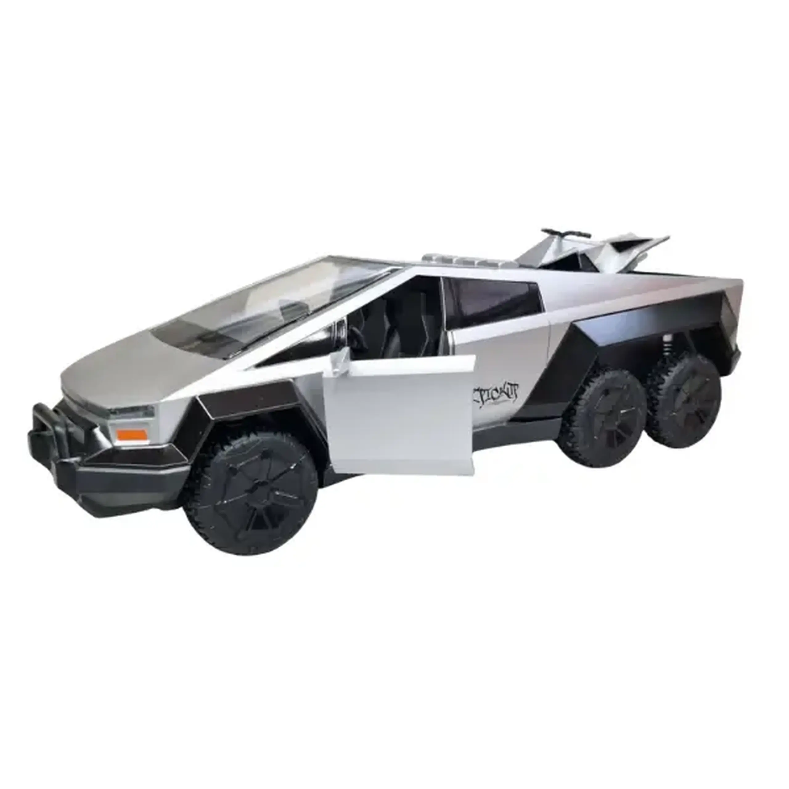 1:16 "Cybertruck" inerțial cu șase roți (lumini/sunete)