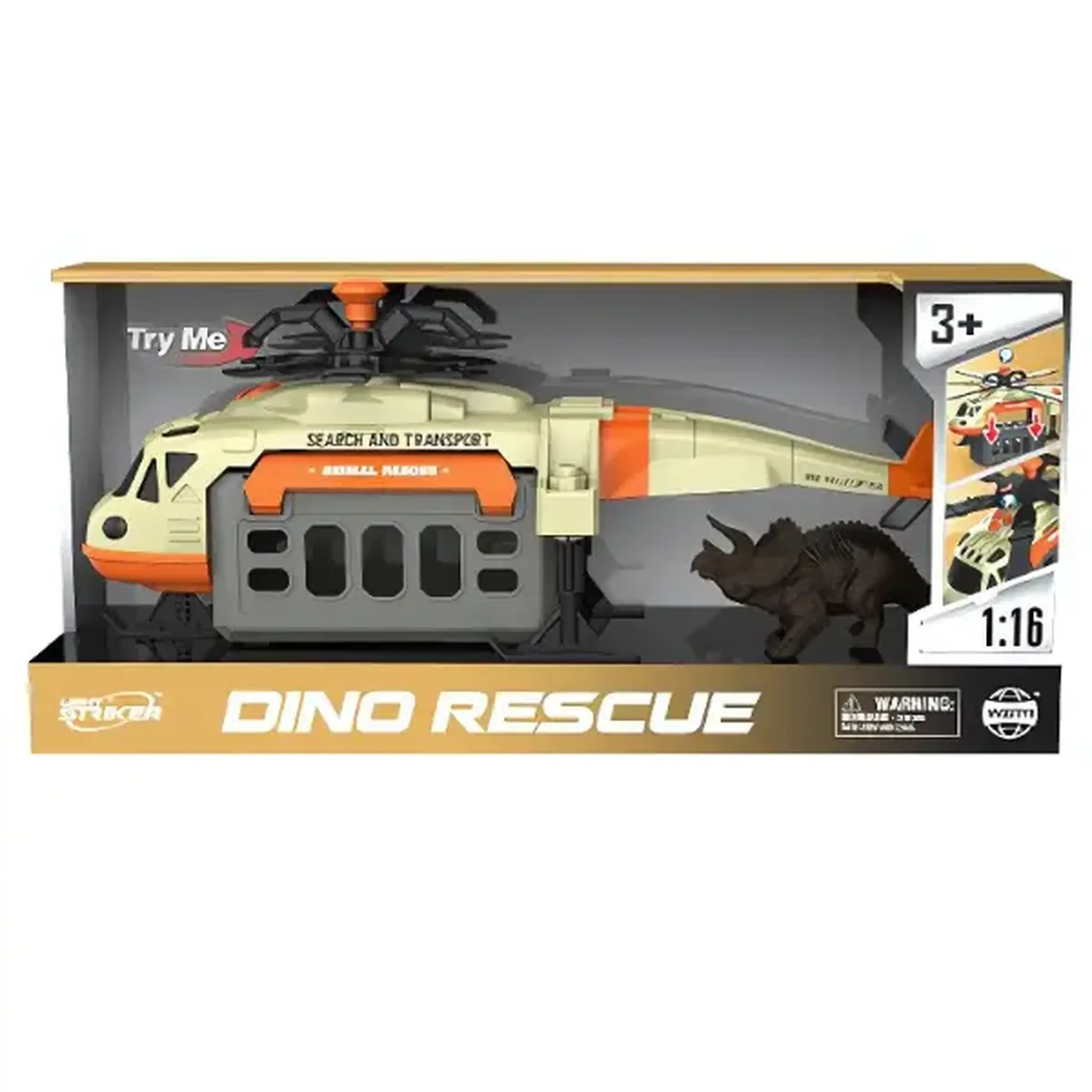 1:16 Helicopter cu dinozaur (lumină/sunet)