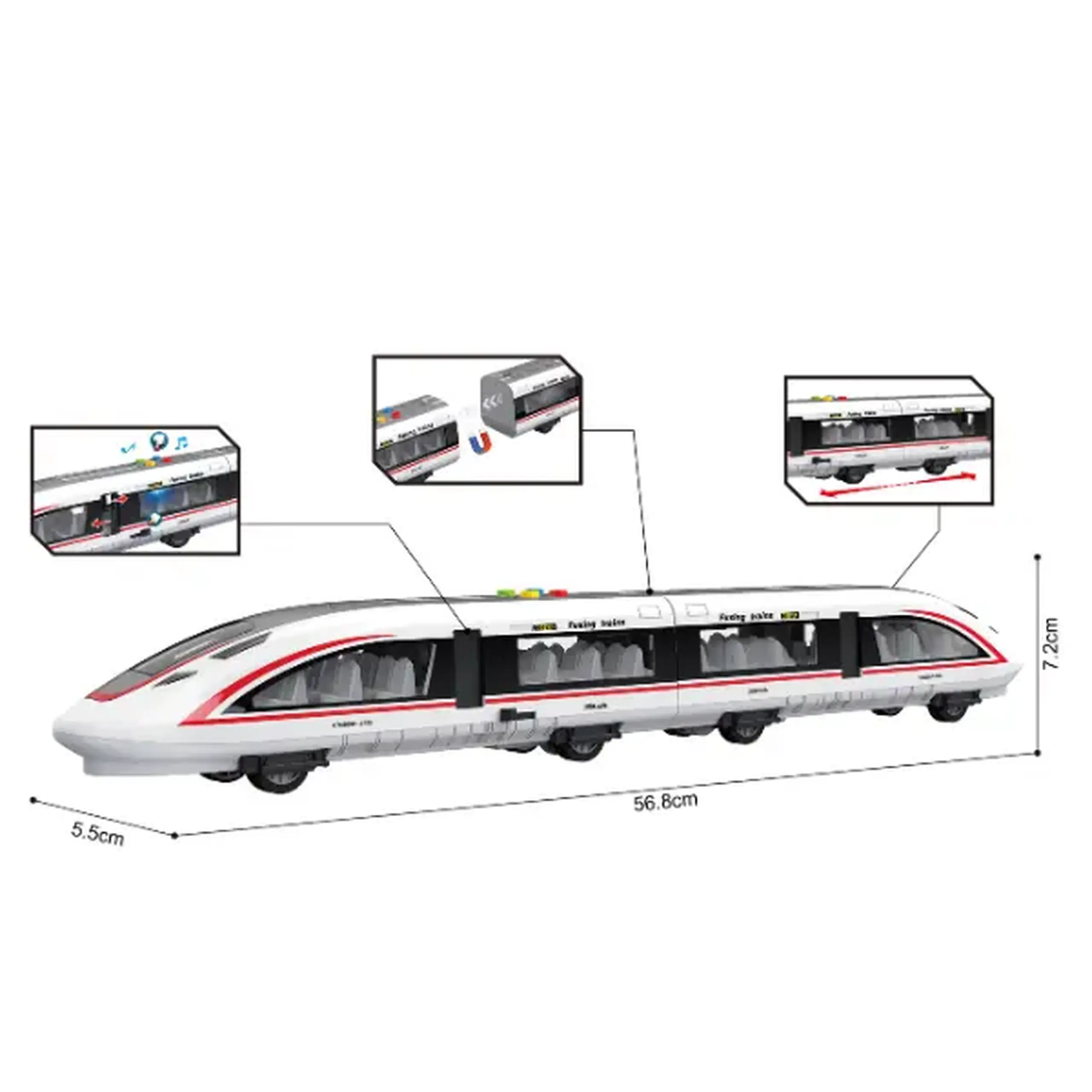 1:16 Tren magnetic de mare viteză cu inerție (lumină/sunet)