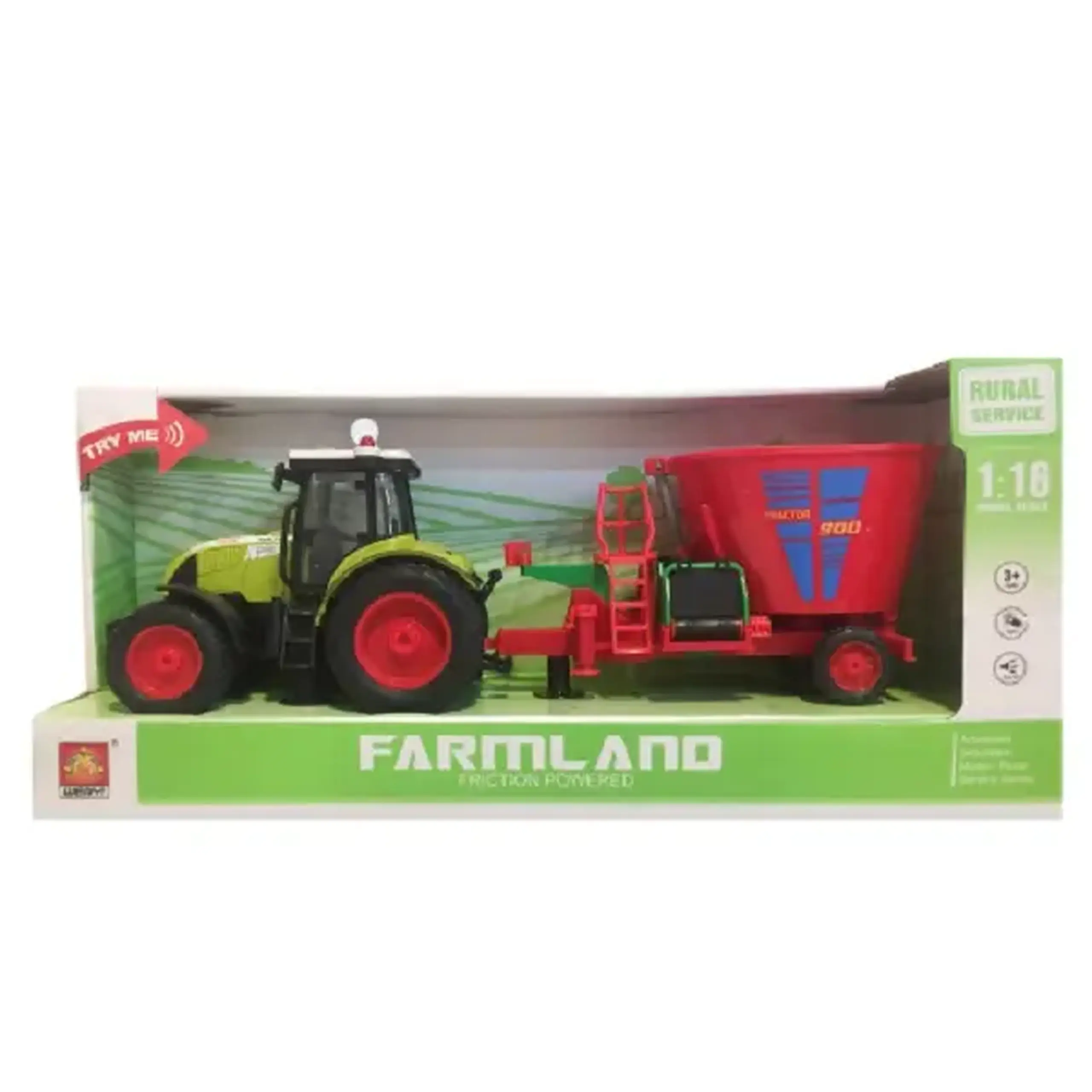 1:16 Tractor cu fricțiune "Trailered Farm Tractor" (lumina / sunet)
