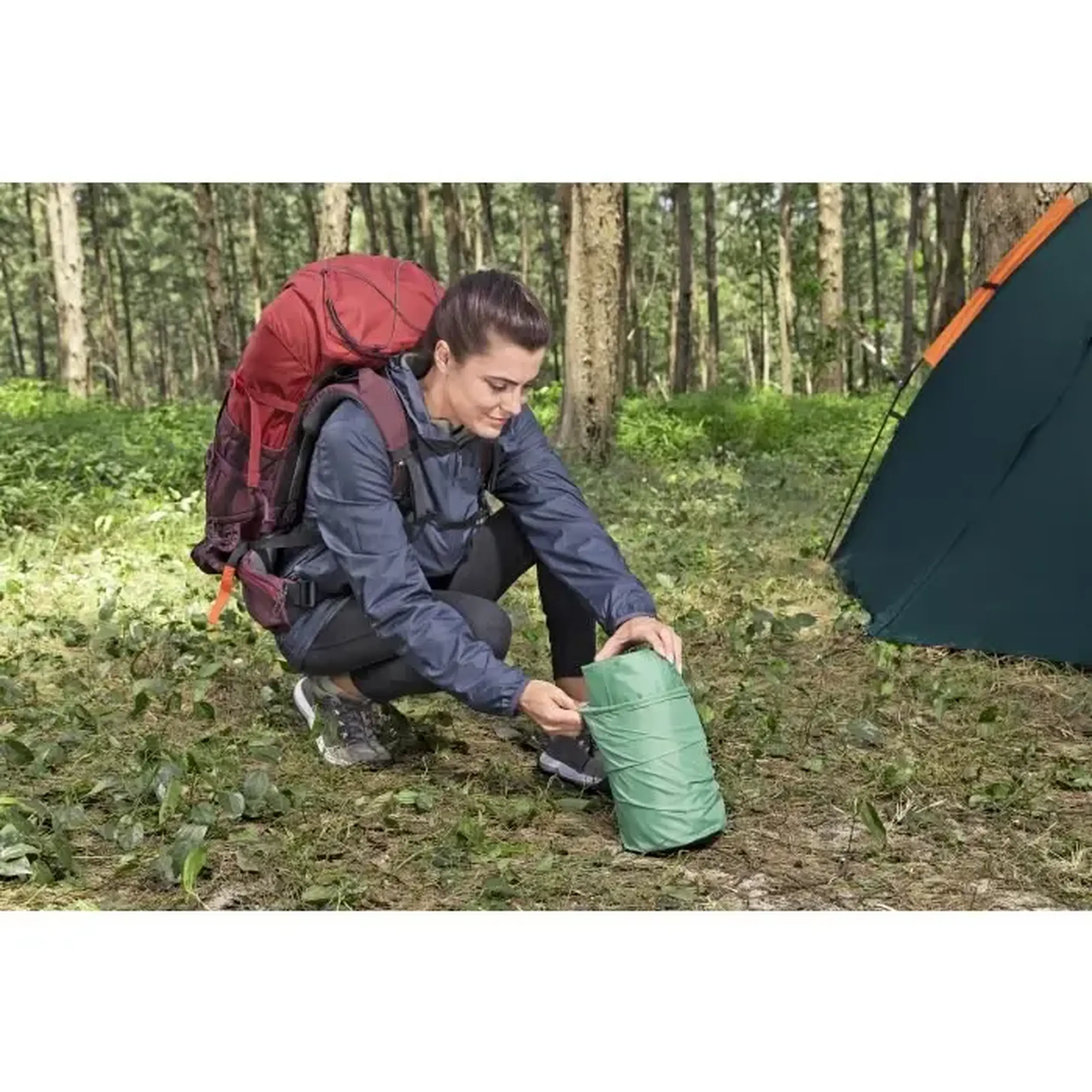 Saltea gonflabila Bestway AdventuRest Large cu izolatie, 198 x 71 x 7.5 cm, verde