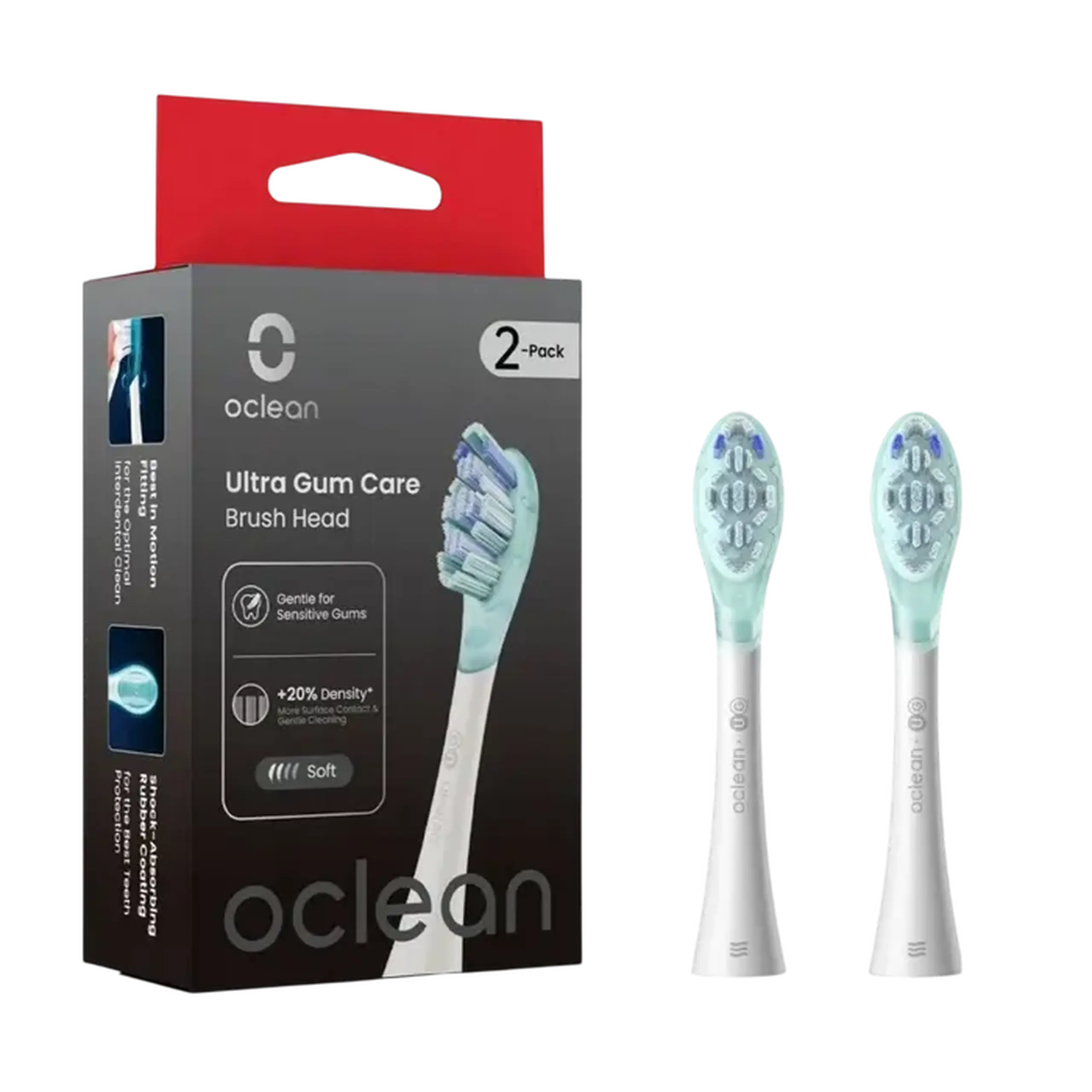 Set de periuțe de dinți electrice de sunet Oclean Gum Care UG03 W02, Alb