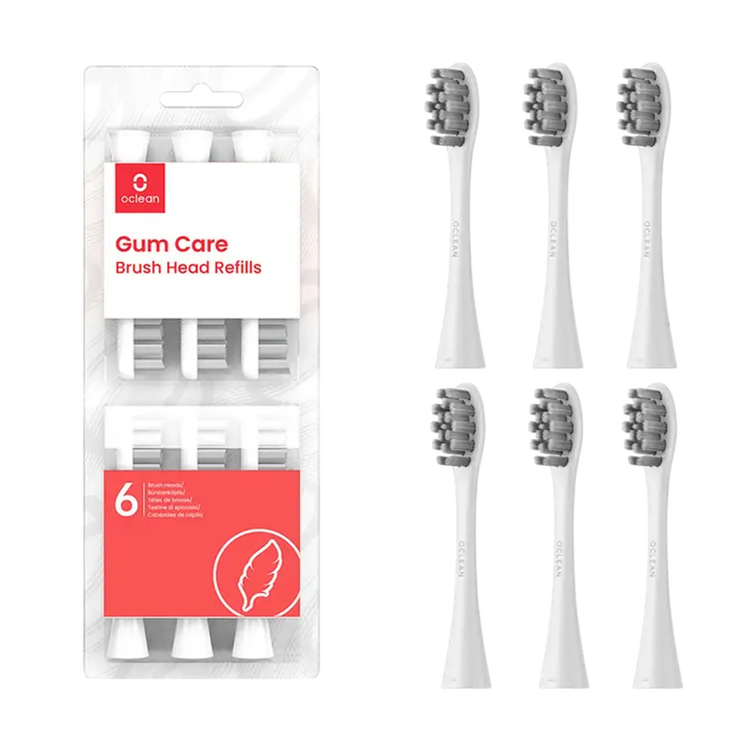 Set de periuțe de dinți electrice de sunet Oclean P1S12 W06, Alb