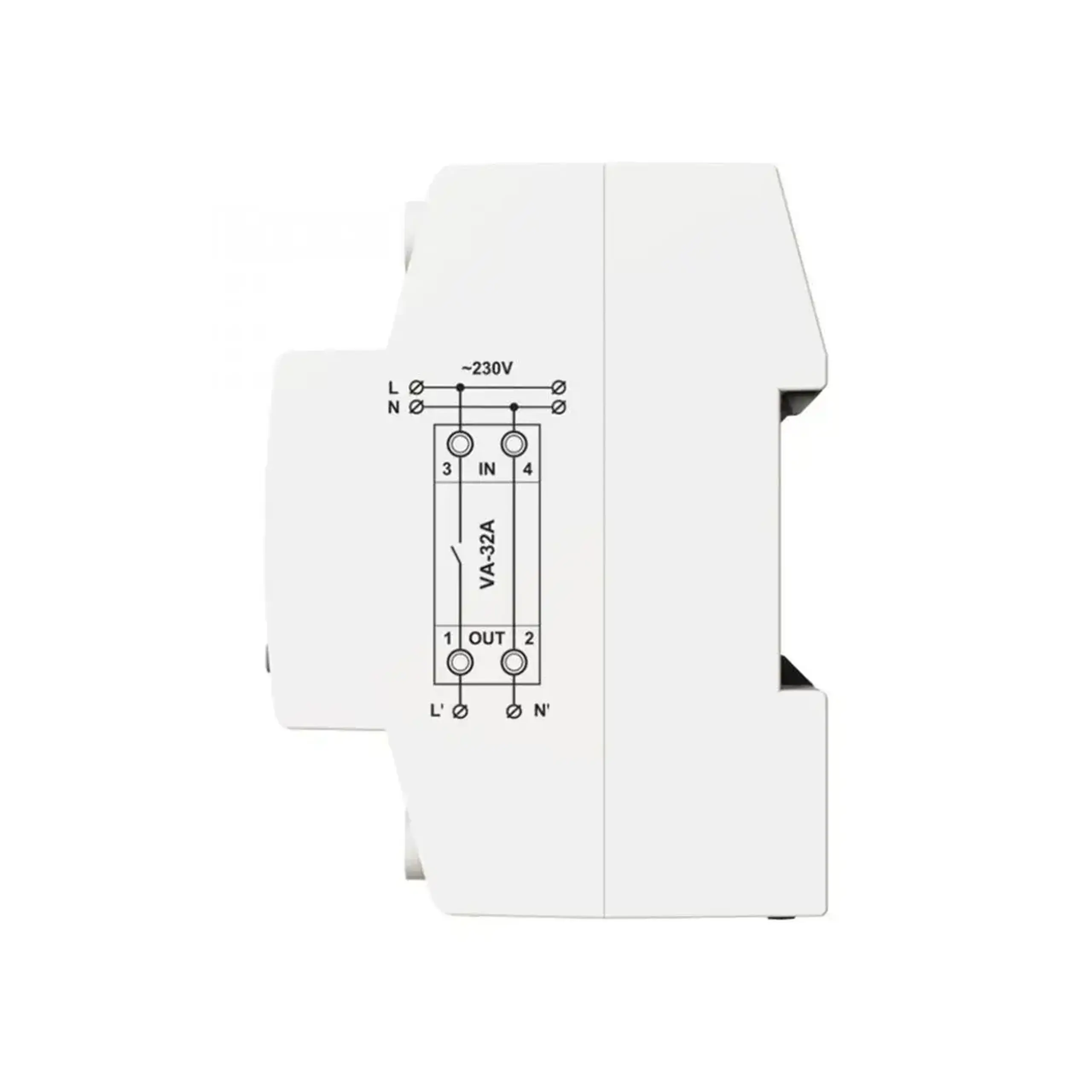 Releu de tensiune cu monitorizare a curentului VA-32M2W TRUE RMS 32 A 220 - 240 V IP20 120 - 270 V Digitop