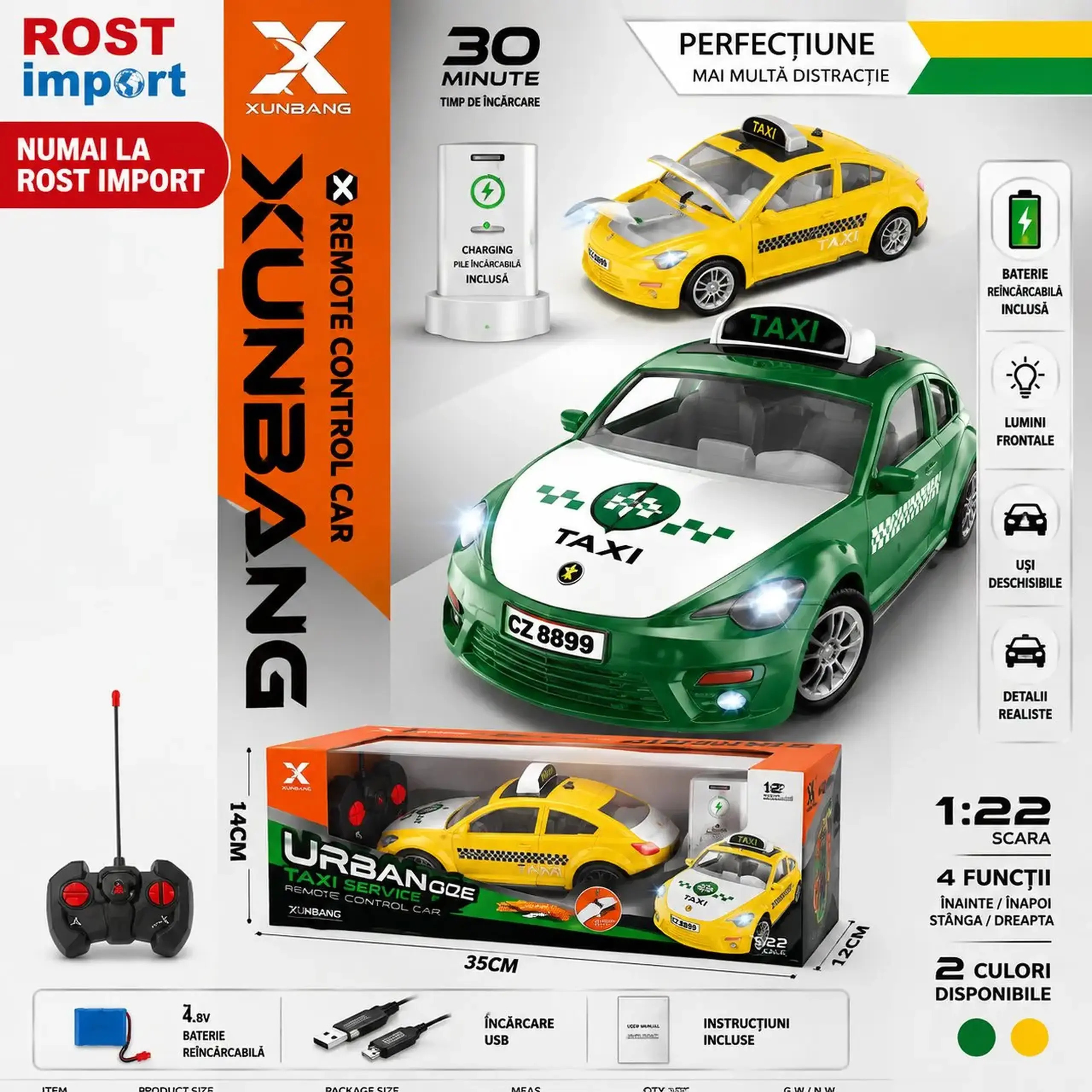 Masina cu R/C cu lumini