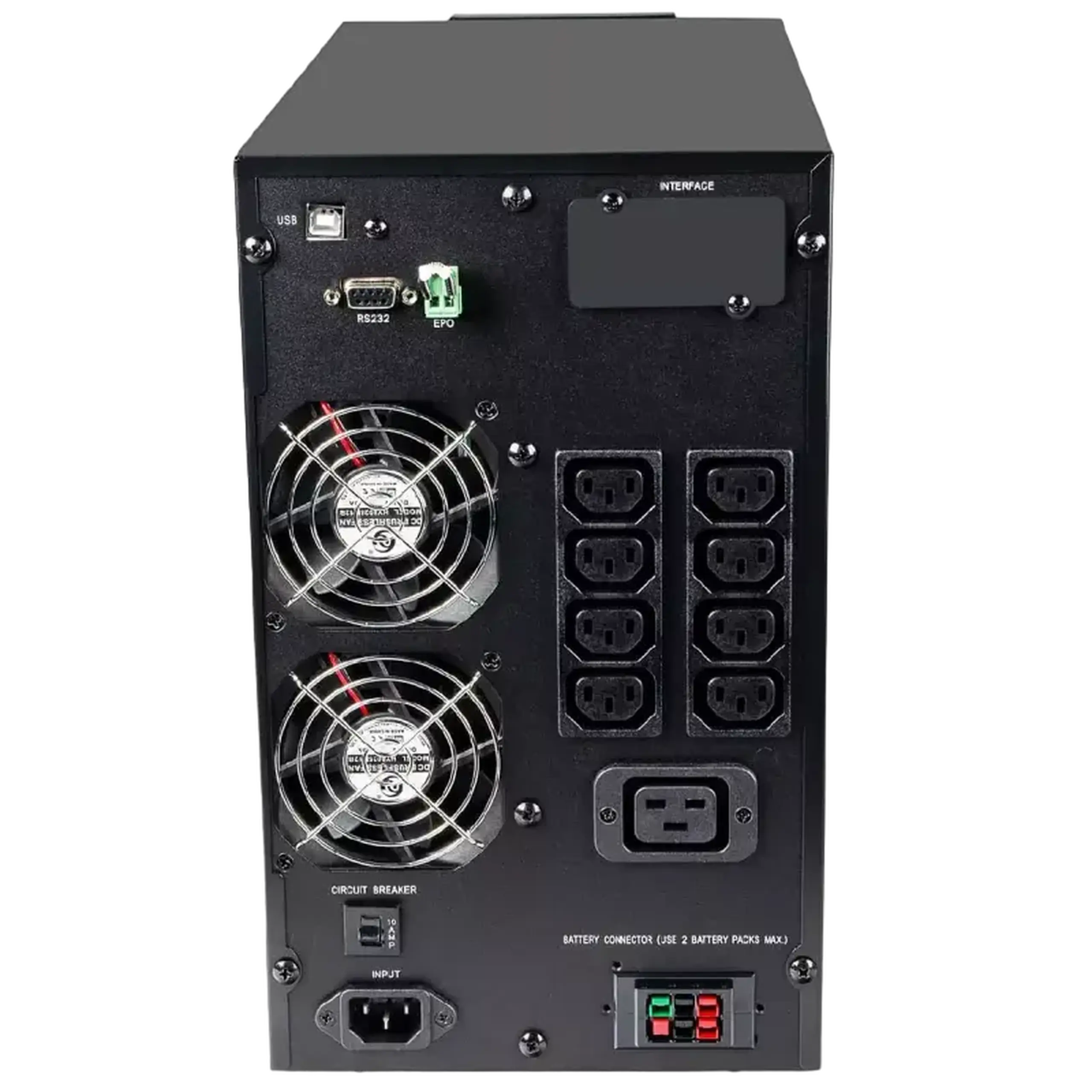 UPS PowerCom MAC - 2000 IEC, Turn, 2000VA/2000W, Online, LCD, RS232, USB, SLOT SNMP, Ex.Batt.
