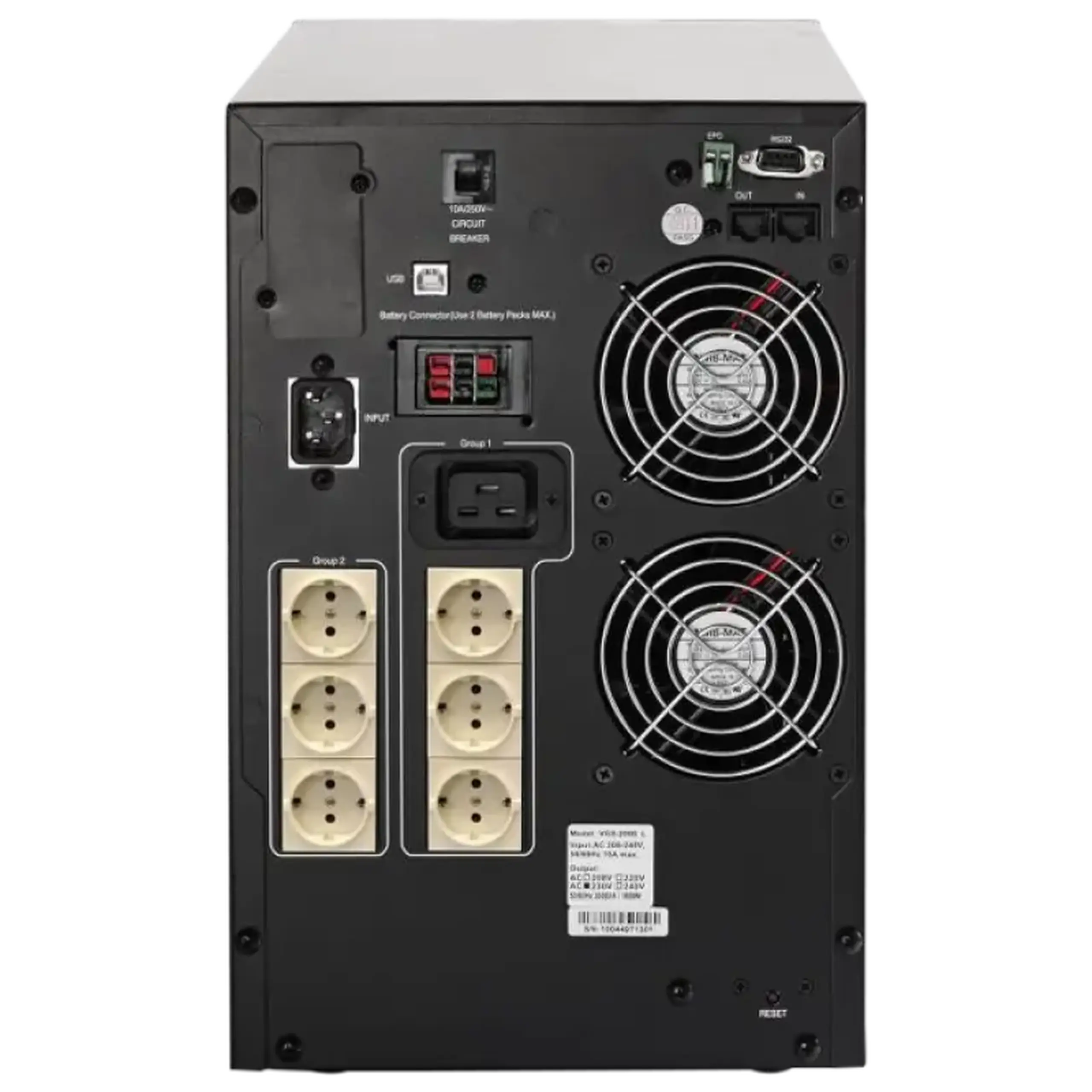 Sursă de alimentare neîntreruptibilă PCM VGS-3000, Online, 3000VA, Turn