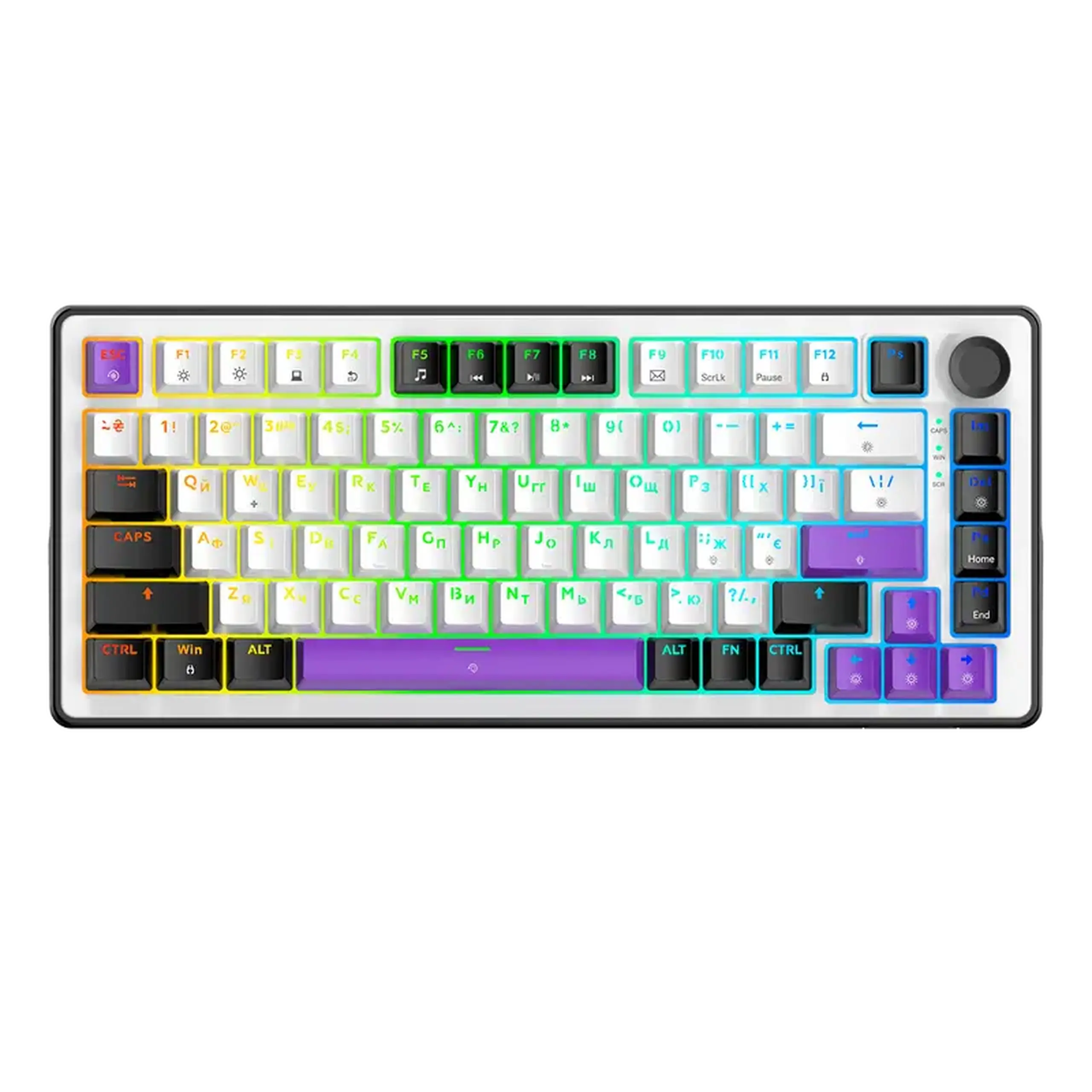 Tastatură HATOR Hellyberry HK75, Cu fir, Alb