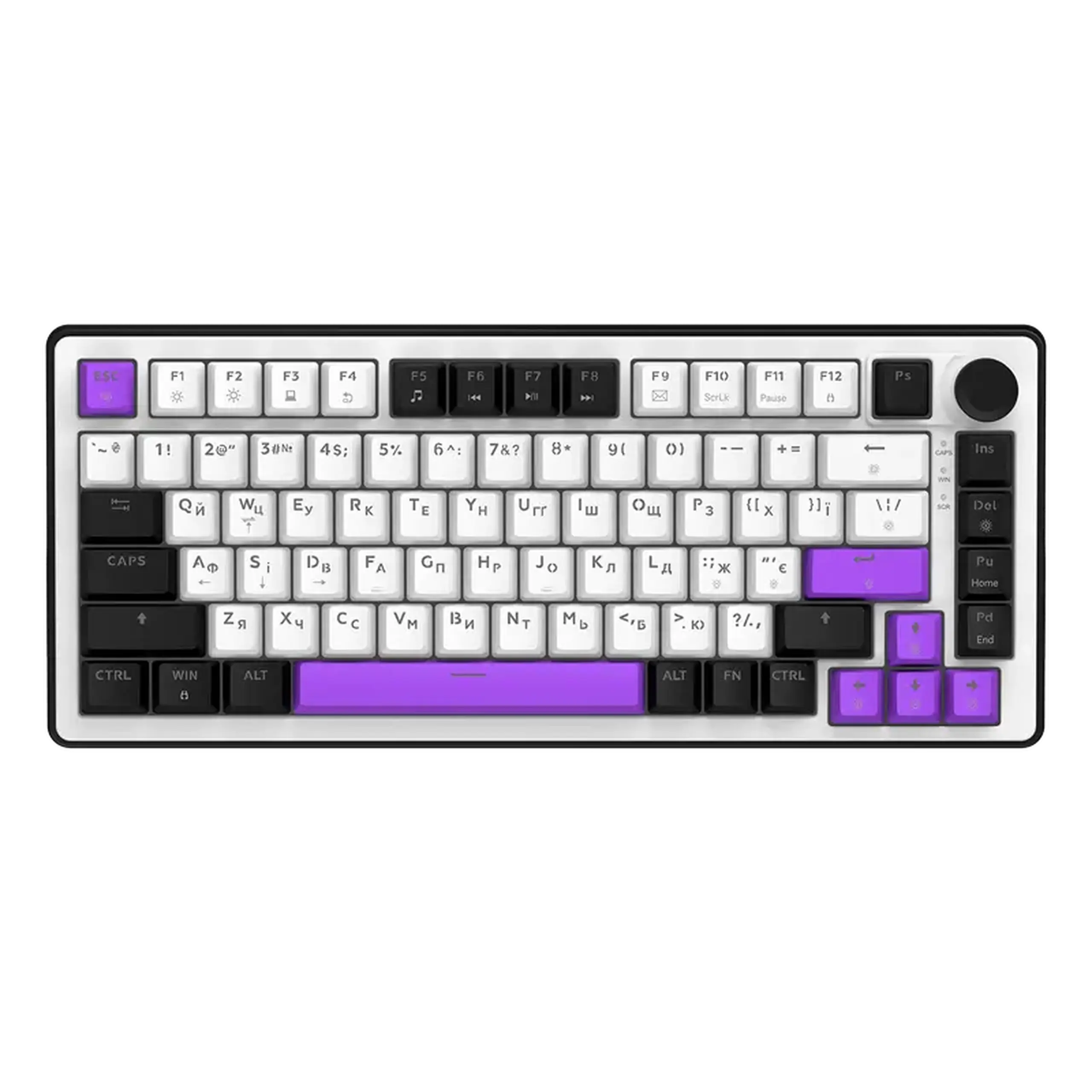 Tastatură HATOR Hellyberry HK75, Cu fir, Alb