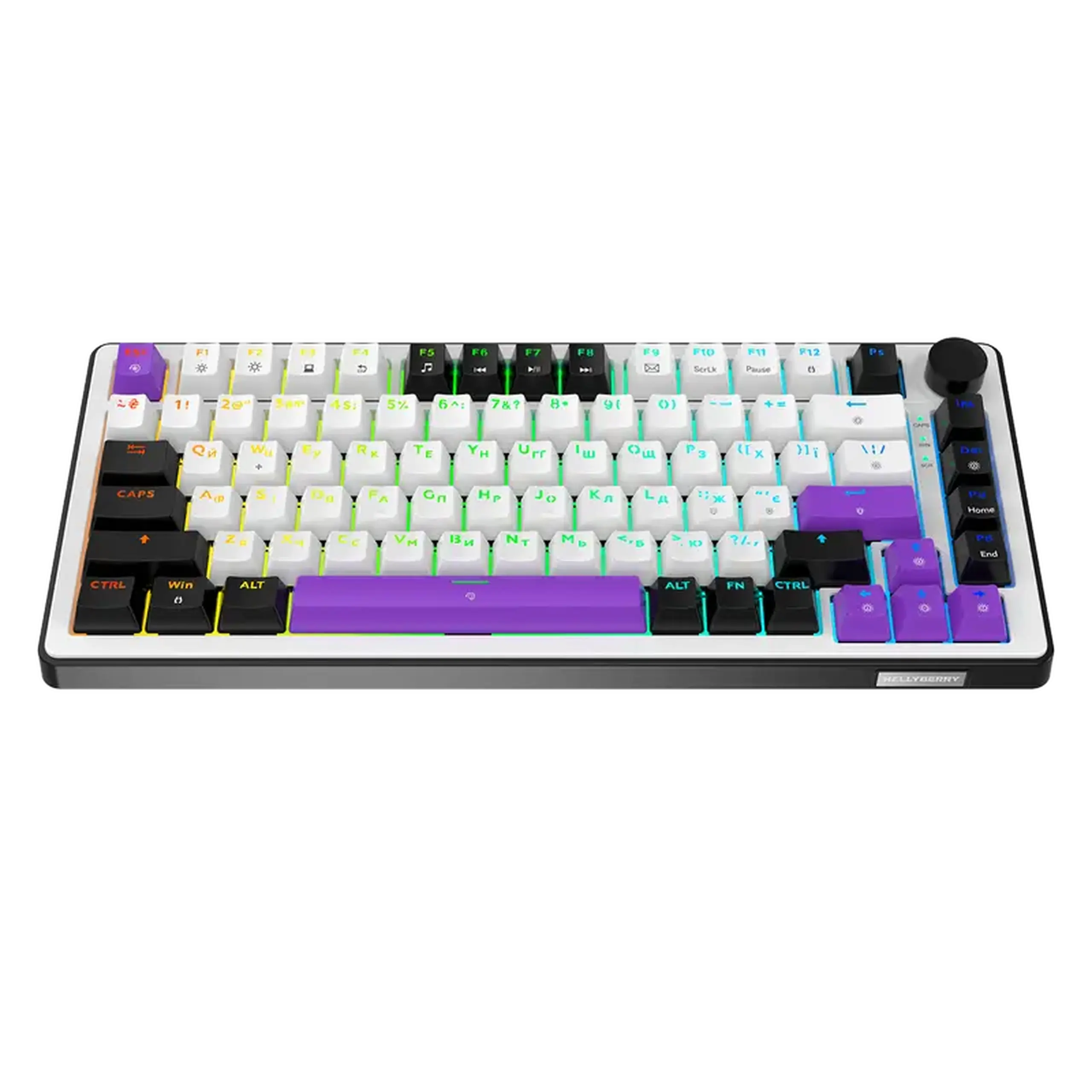 Tastatură HATOR Hellyberry HK75, Cu fir, Alb