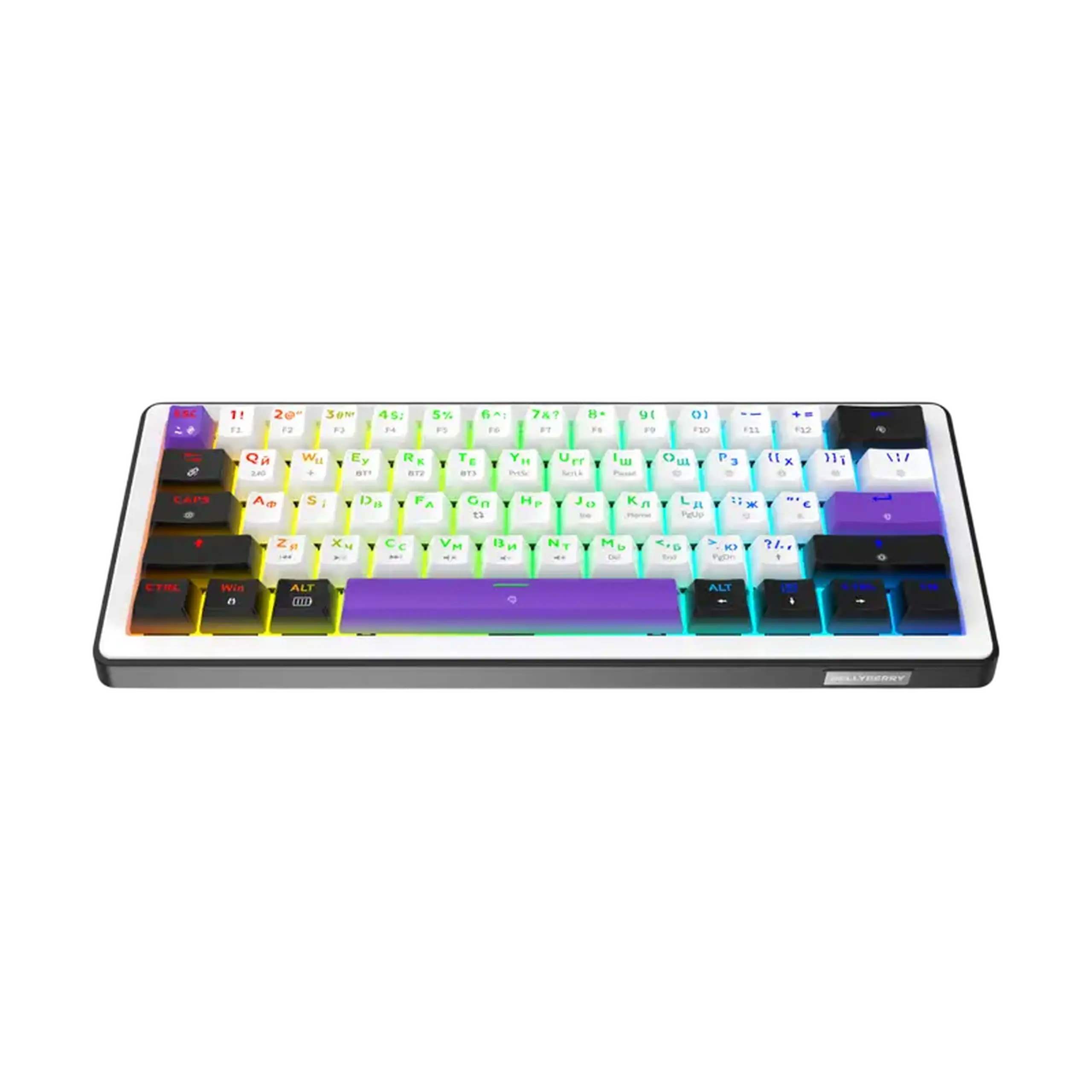Tastatură HATOR Hellyberry HK60 Wireless, Cu fir / Fără fir, Alb