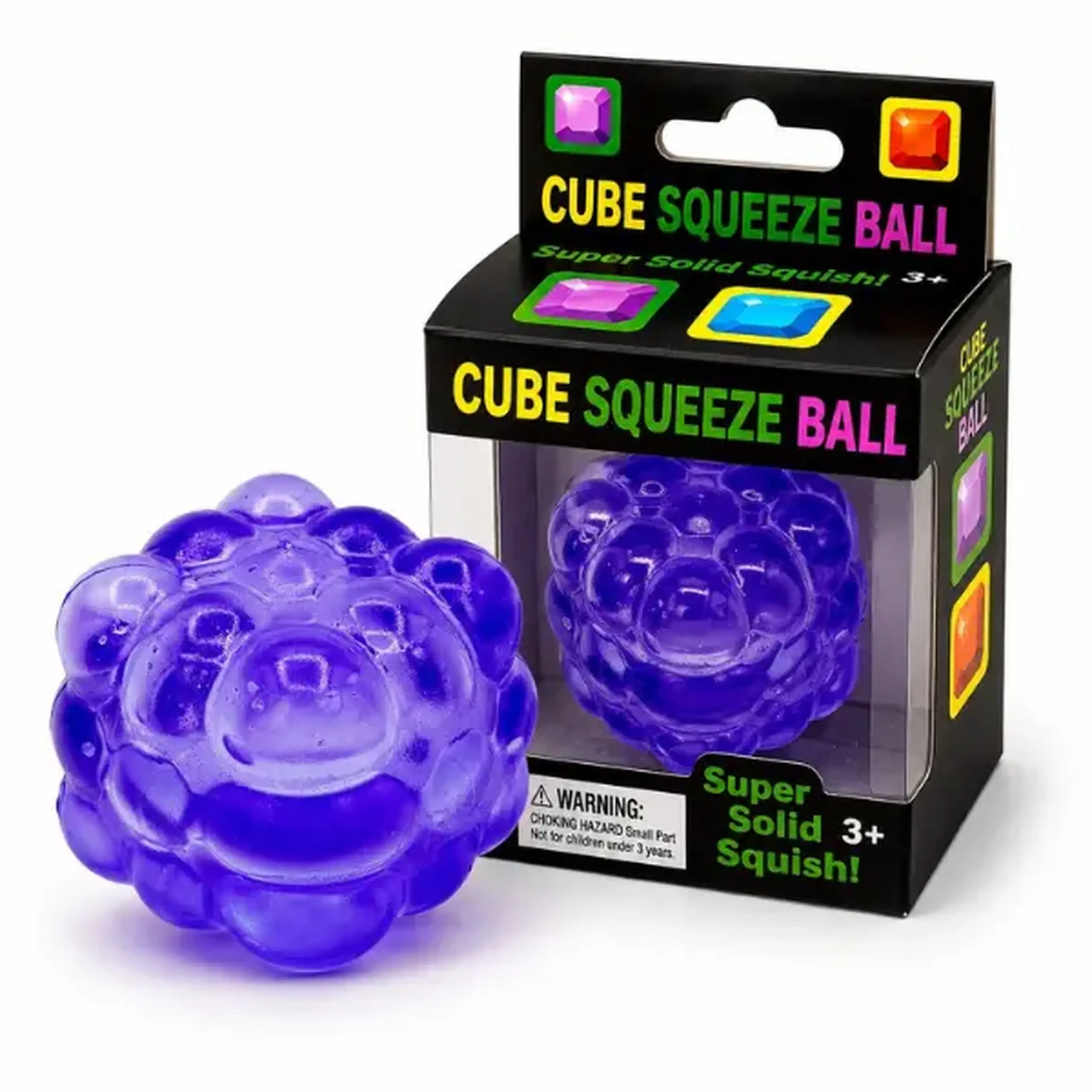 Cubul antistres "Needoh: Magic Bubble Cube", 5×5×5 cm, mov