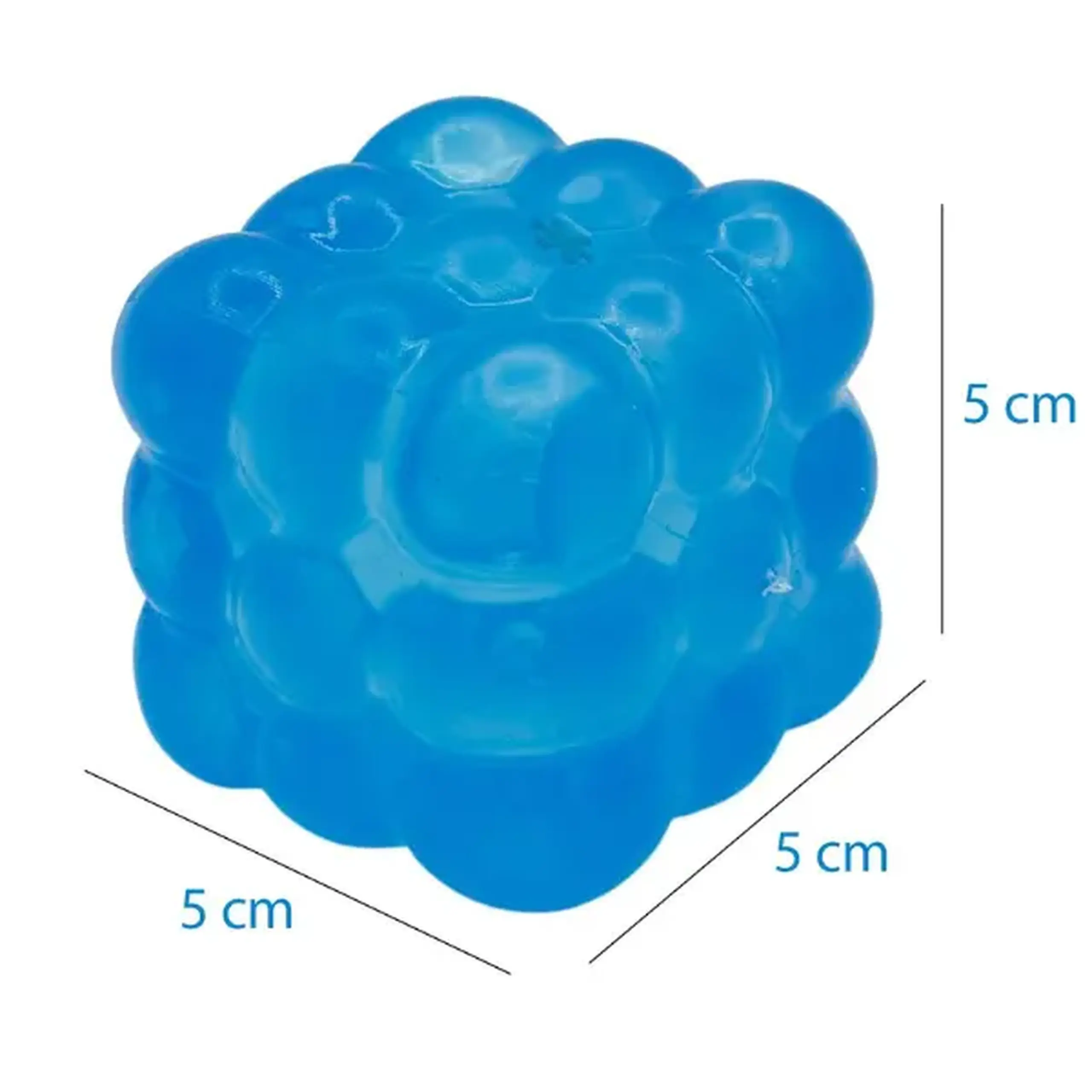 Cubul antistres "Needoh: Magic Bubble Cube", 5×5×5 cm, albastru