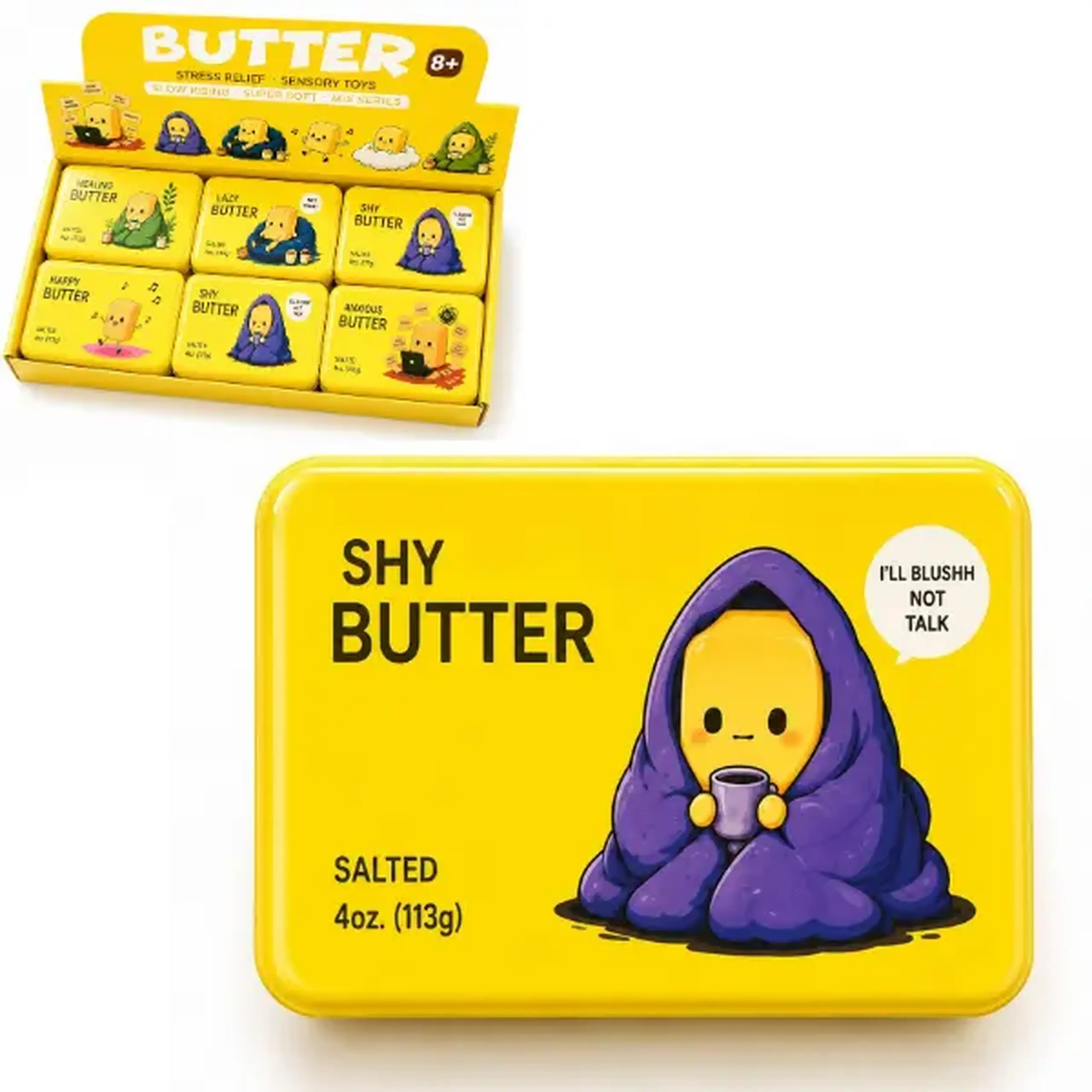 Jucărie antistres Squishy „Butter mix”, 113 g, diverse modele