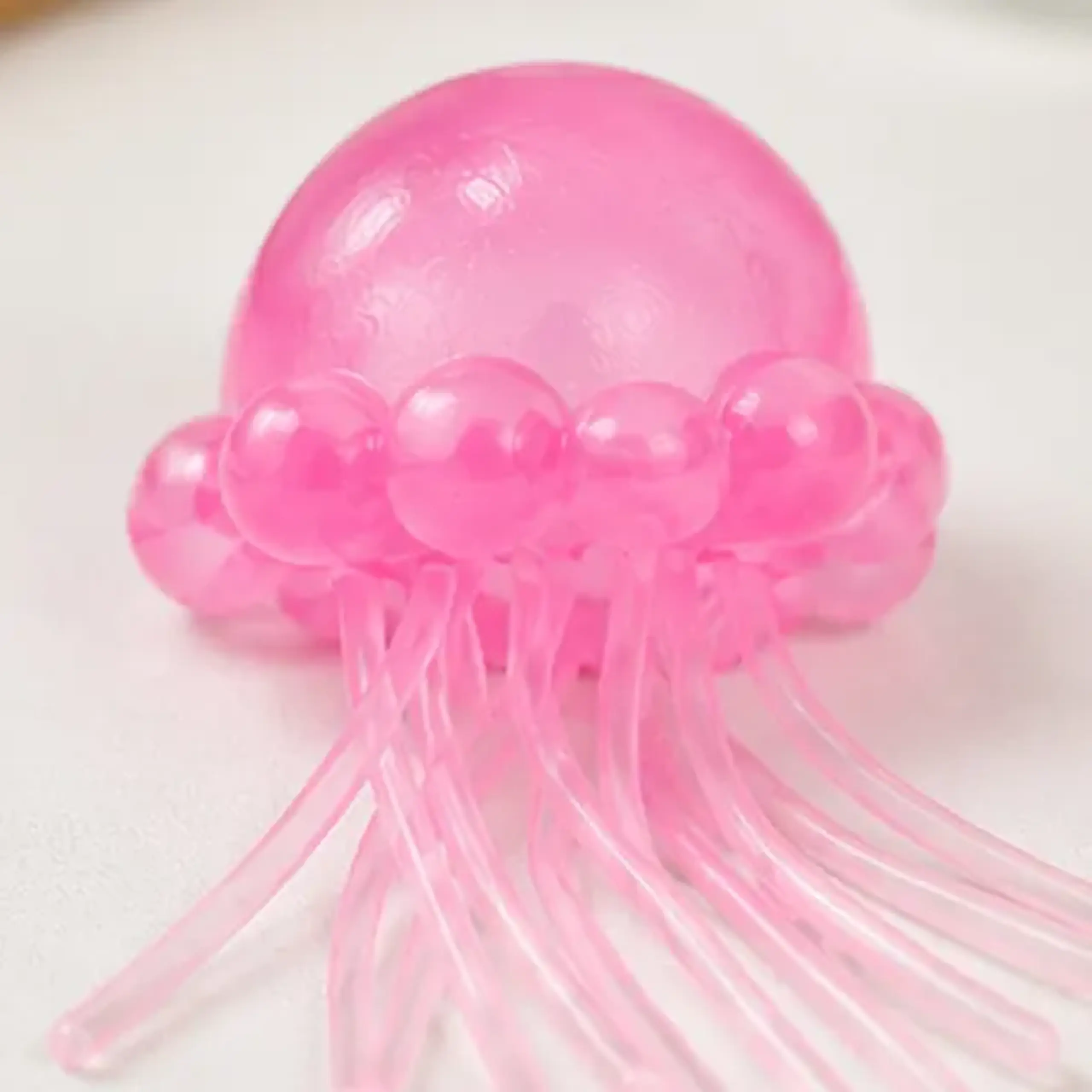 Jucărie antistres Squishy Flippy Meduză cu tentacule flexibile, roz, 100 g