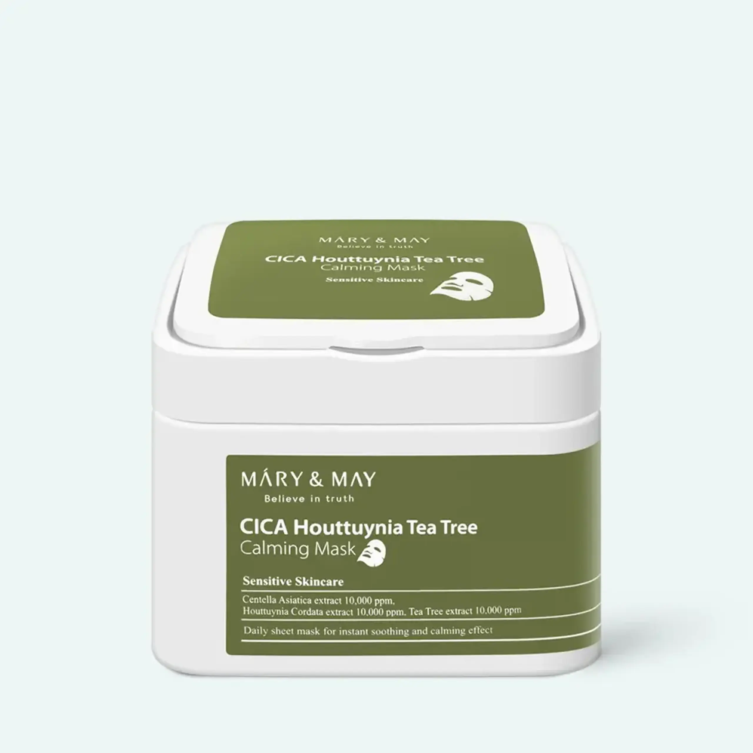 Set de măști calmante Mary & May Cica Houttuynia Tea Tree Calming Mask 30buc