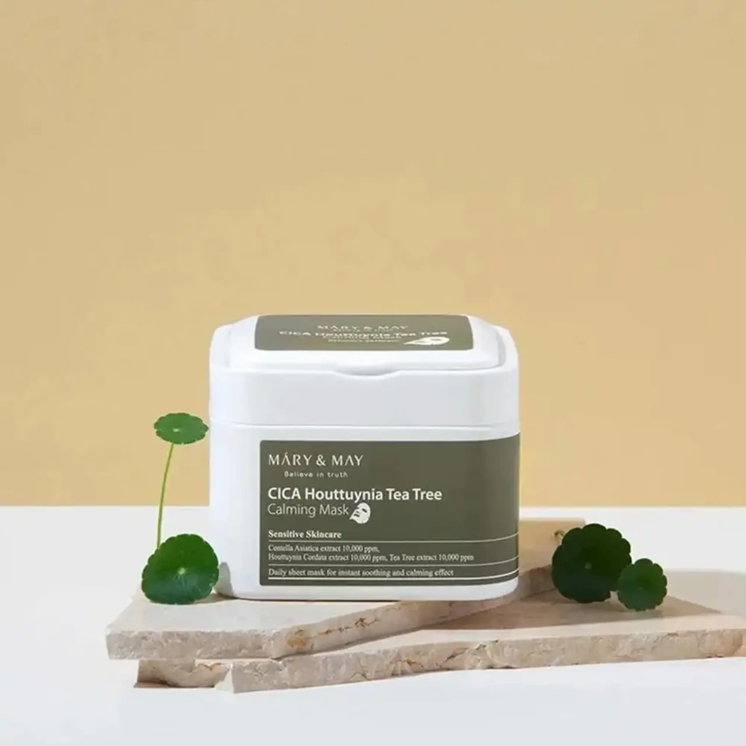 Set de măști calmante Mary &amp; May Cica Houttuynia Tea Tree Calming Mask 30buc