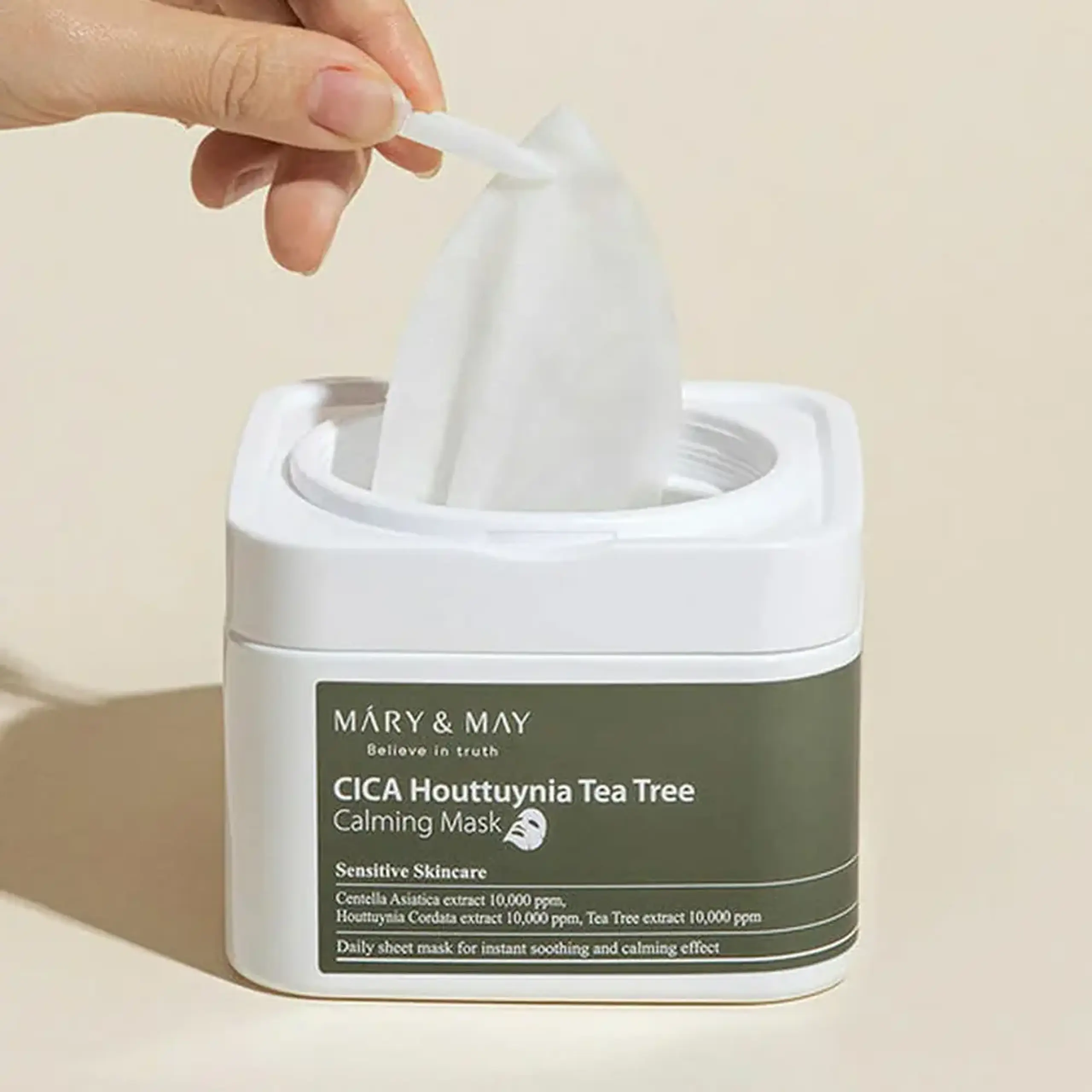 Set de măști calmante Mary &amp; May Cica Houttuynia Tea Tree Calming Mask 30buc