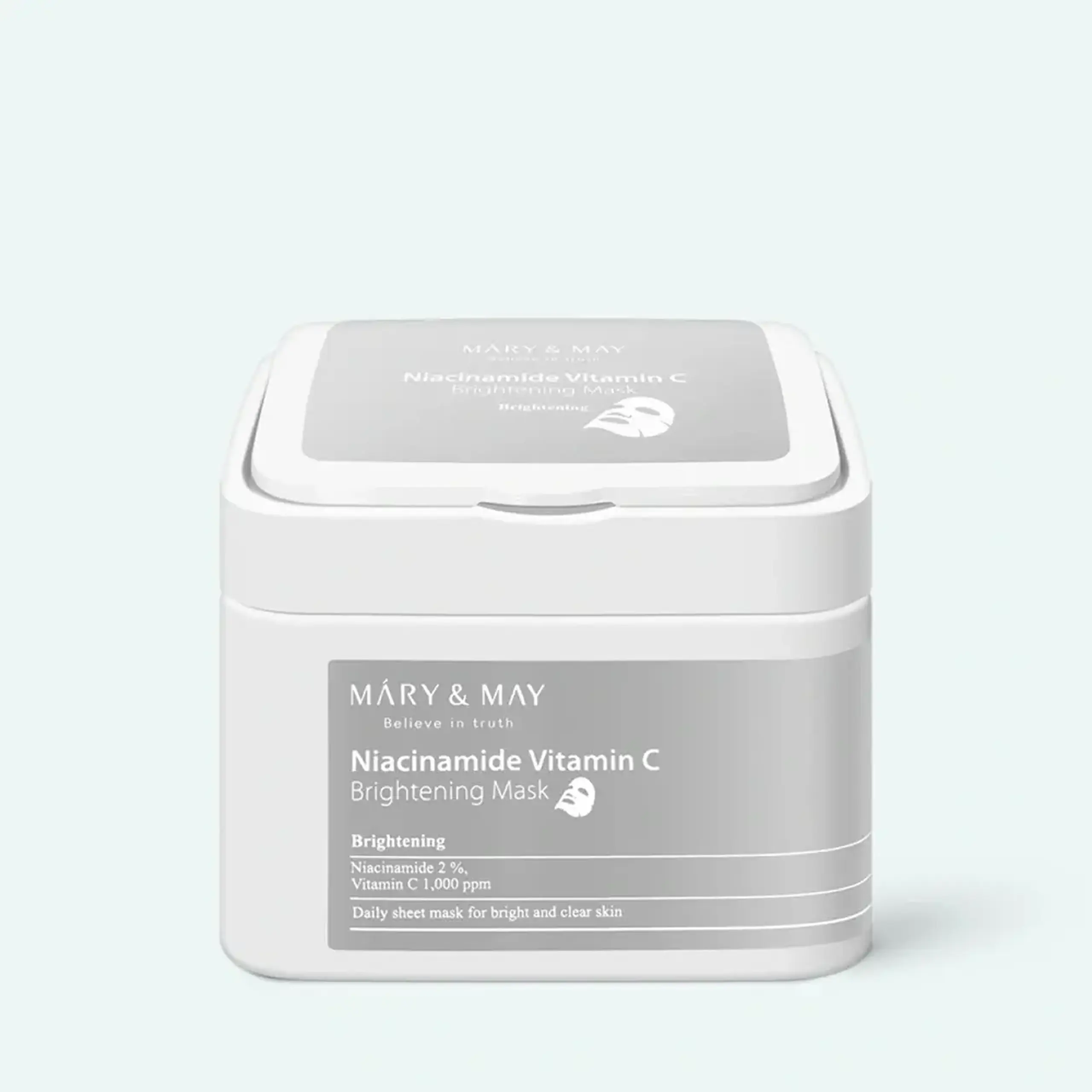 Mască radiantă din ţesătură cu niacinamide şi vitamina C Mary&amp;May Niacinamide Vitamina C Brightening Mask 30pcs