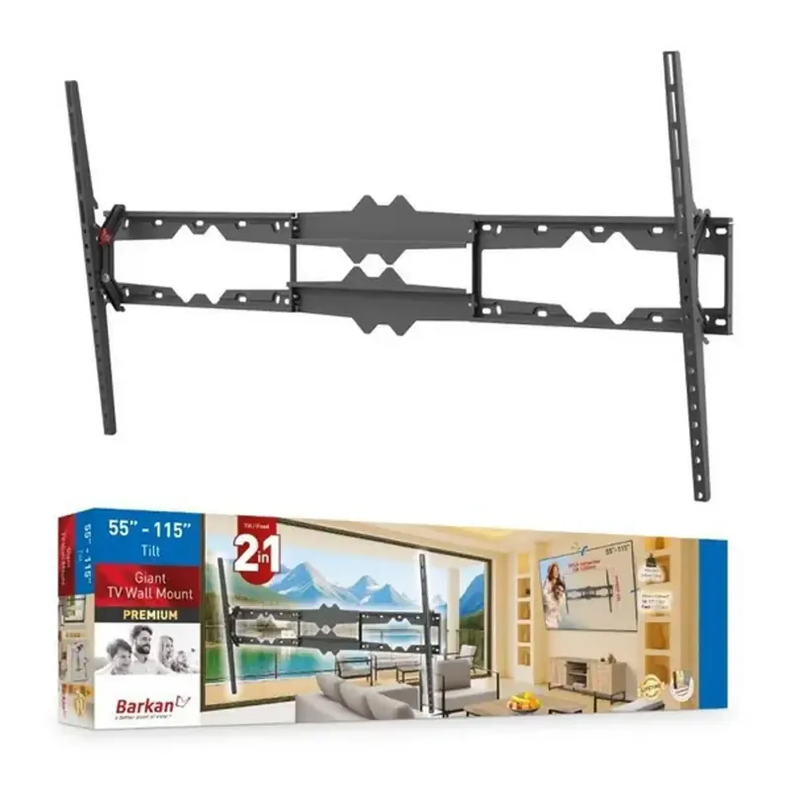Suport TV de perete BARKAN BM510, Negru