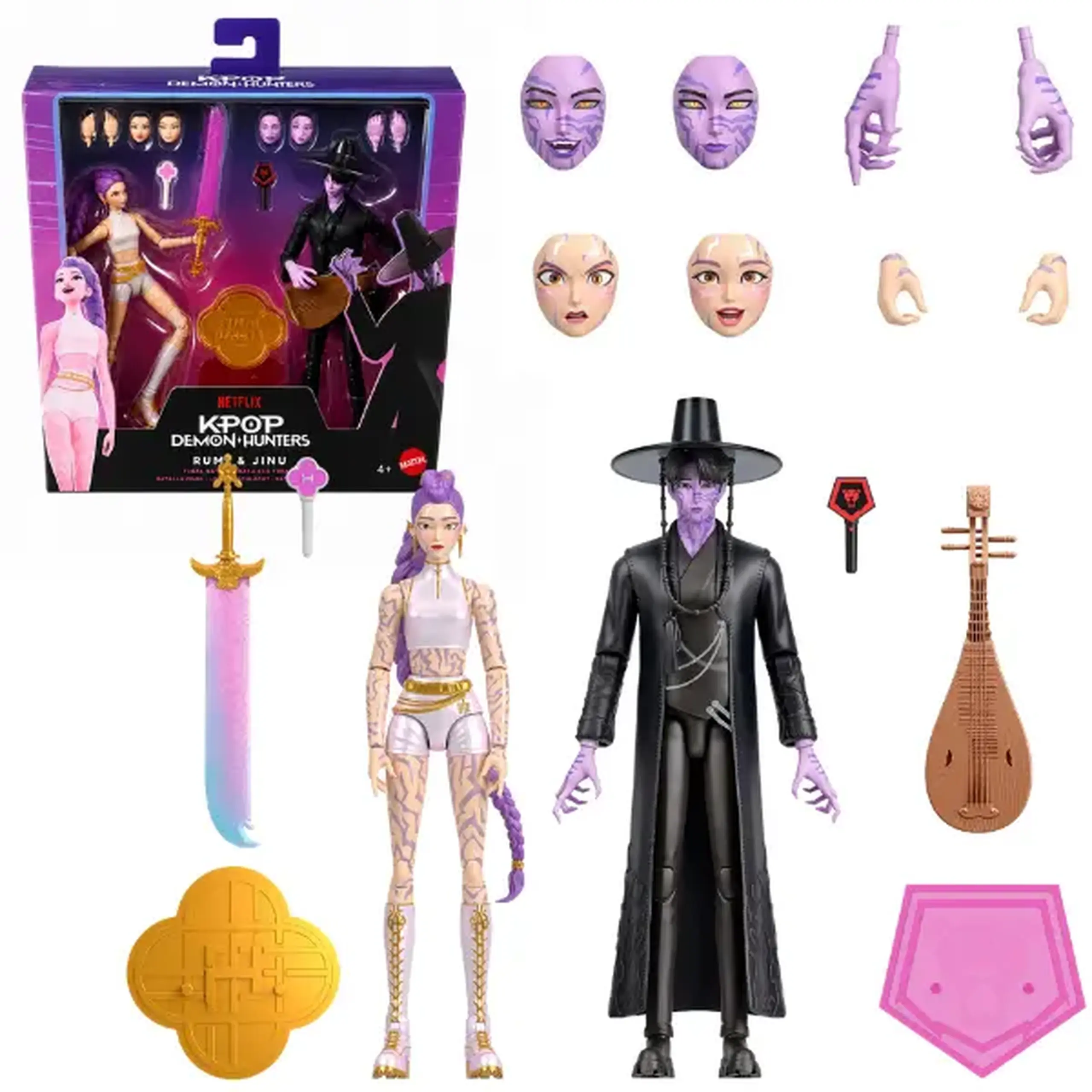 Set figurine K-Pop Vânătorii de demoni „Rumi și Jinu: Bătălia finală”, 2 buc.