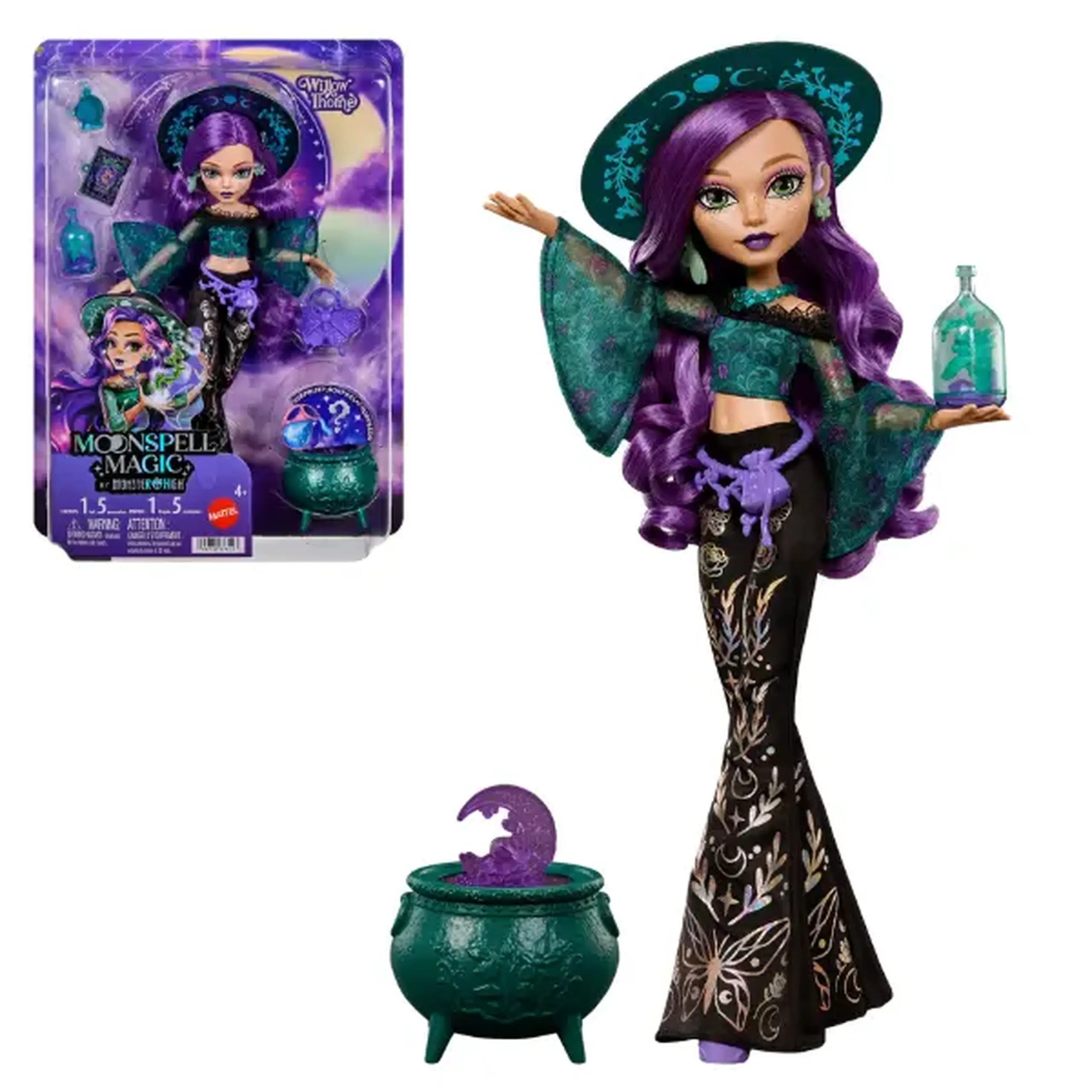 Set de joacă Monster High Moonspell Magic „Willow Thorne” cu accesorii