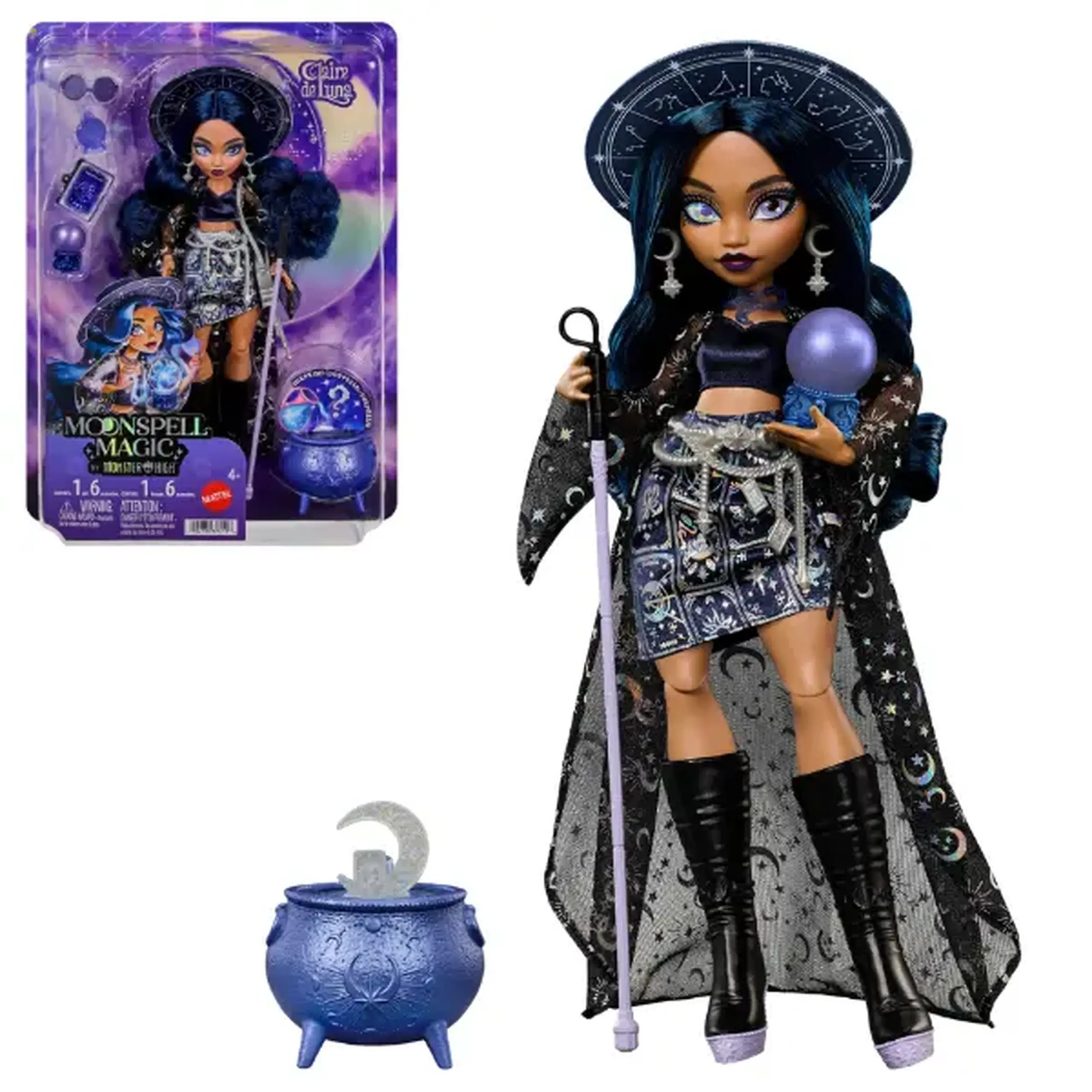 Set de joacă Monster High Moonspell Magic „Claire de Luna” cu accesorii