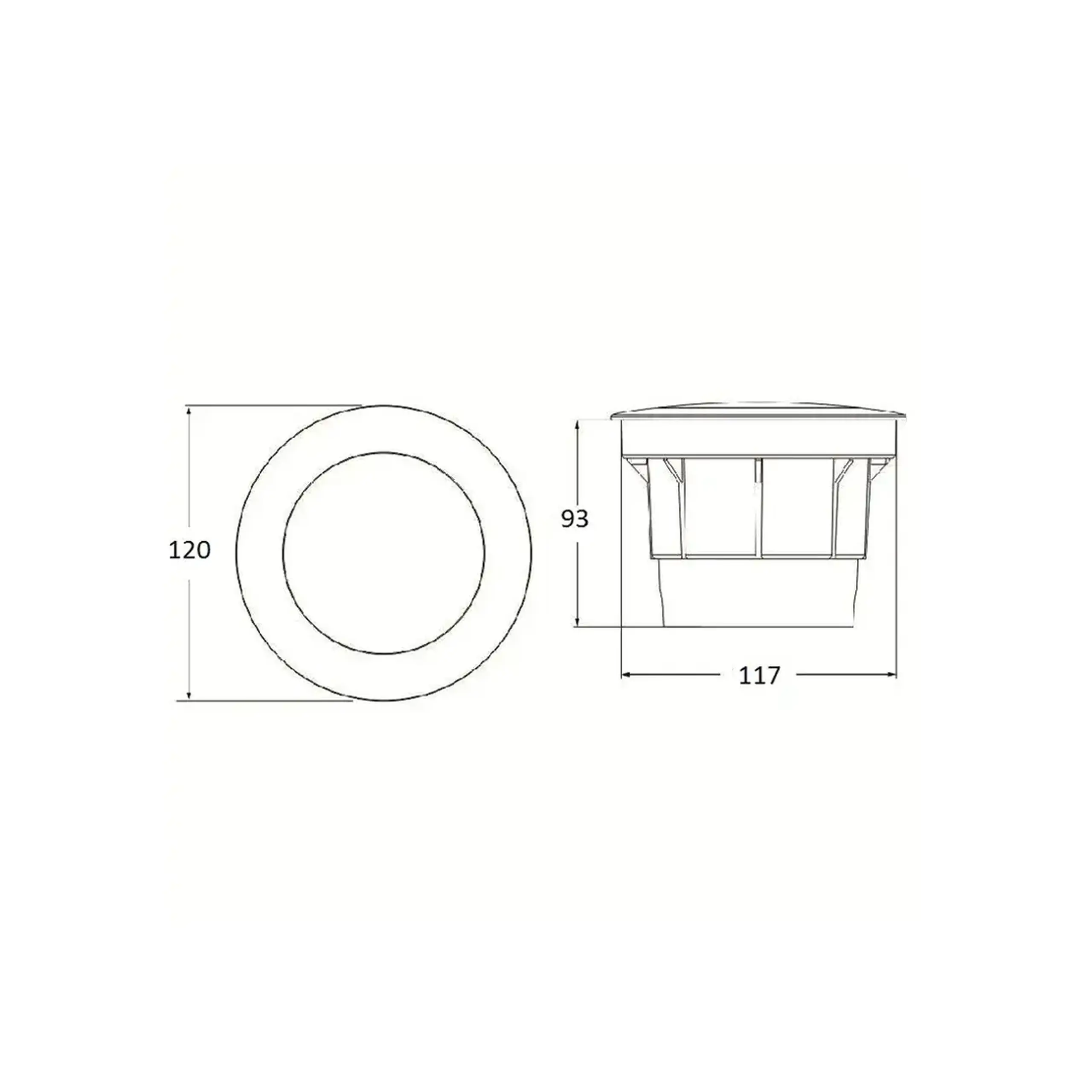 Corp de iluminat încastrat în sol CECI 120 3 W GX53 350 lm 220 - 240 V IP67 Fumagalli - Gri/Alb mat 350 lm (lm)