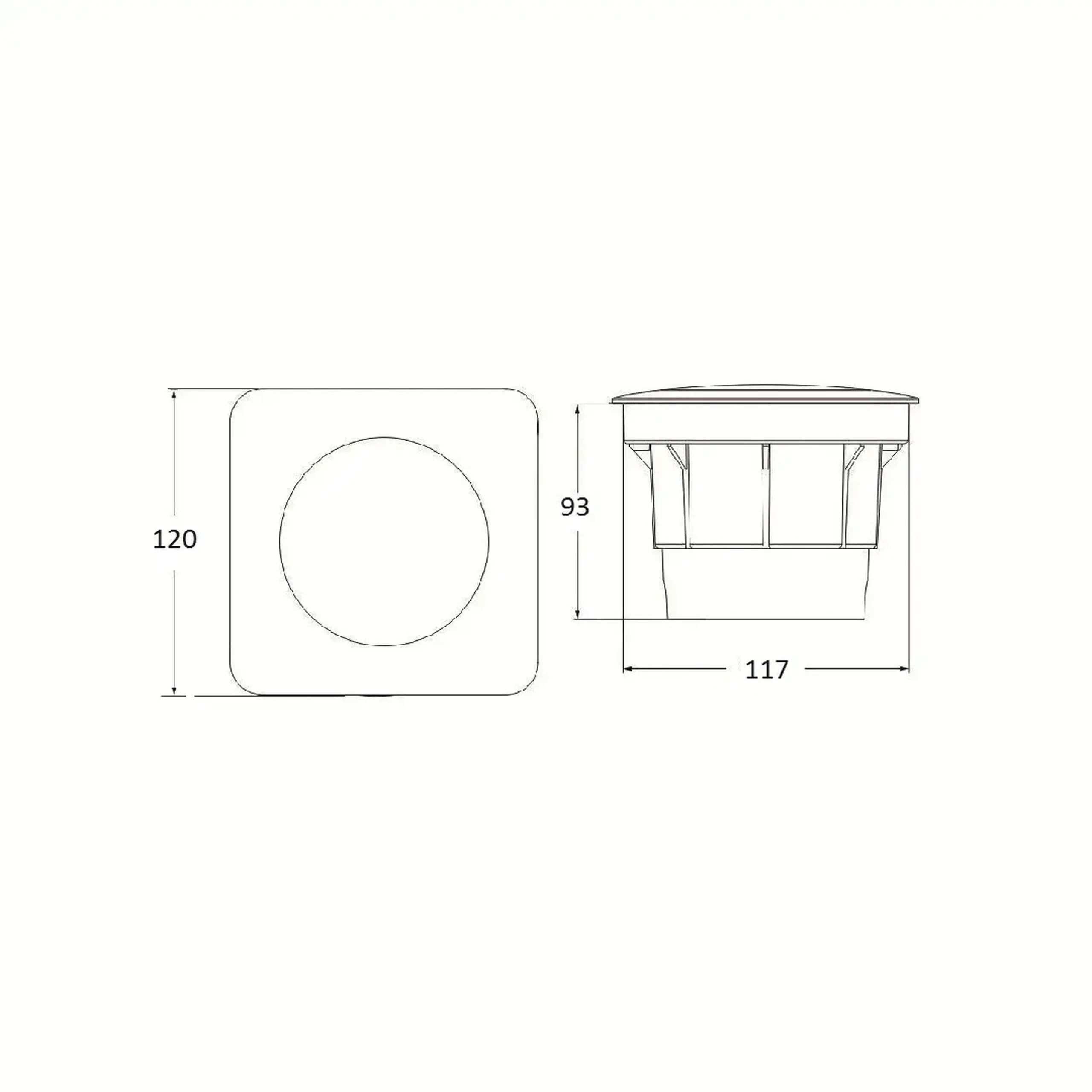 Corp de iluminat încastrat în sol CECI 120 SQUARE 3 W GX53 350 lm 220 - 240 V IP67 Fumagalli - Temperatura culoare (K) 3000 - 4000 - 6500 K