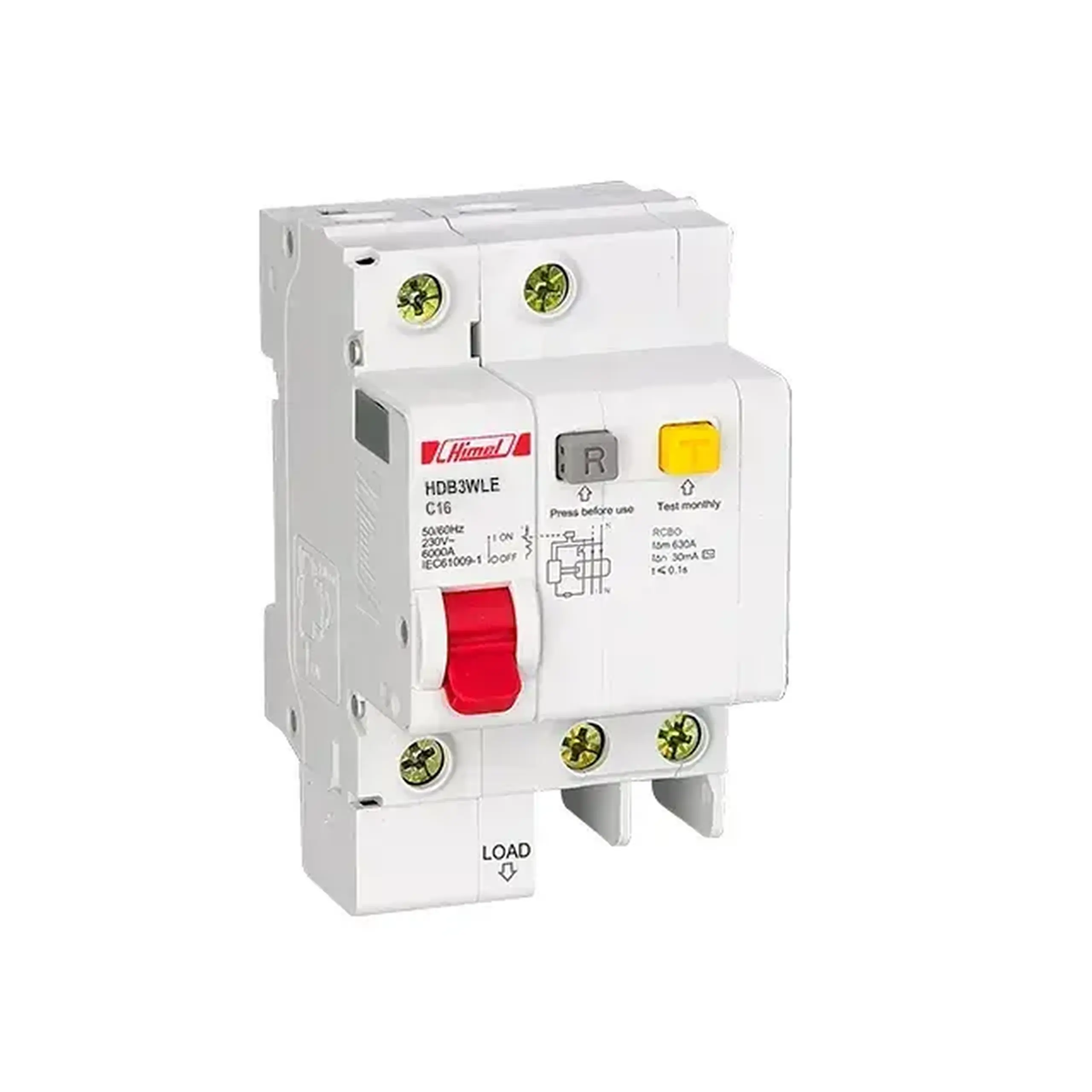 Întreruptor automat diferențial HDB3WLE C 30 mA 16 A 2P 230 V Himel - 16 A (A) 2P