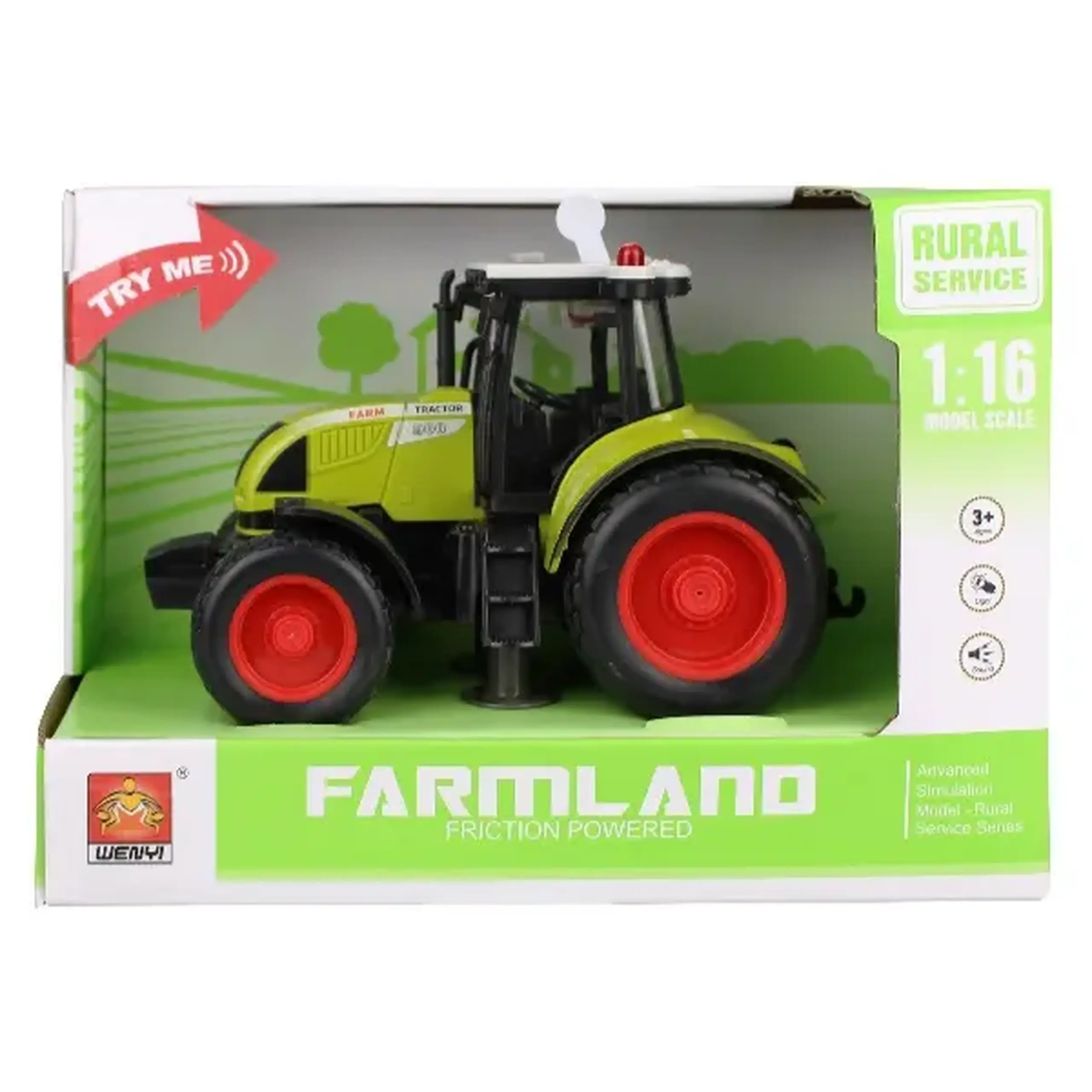 1:16 Tractor cu fricțiune „Farmland” (lumina/sunet)