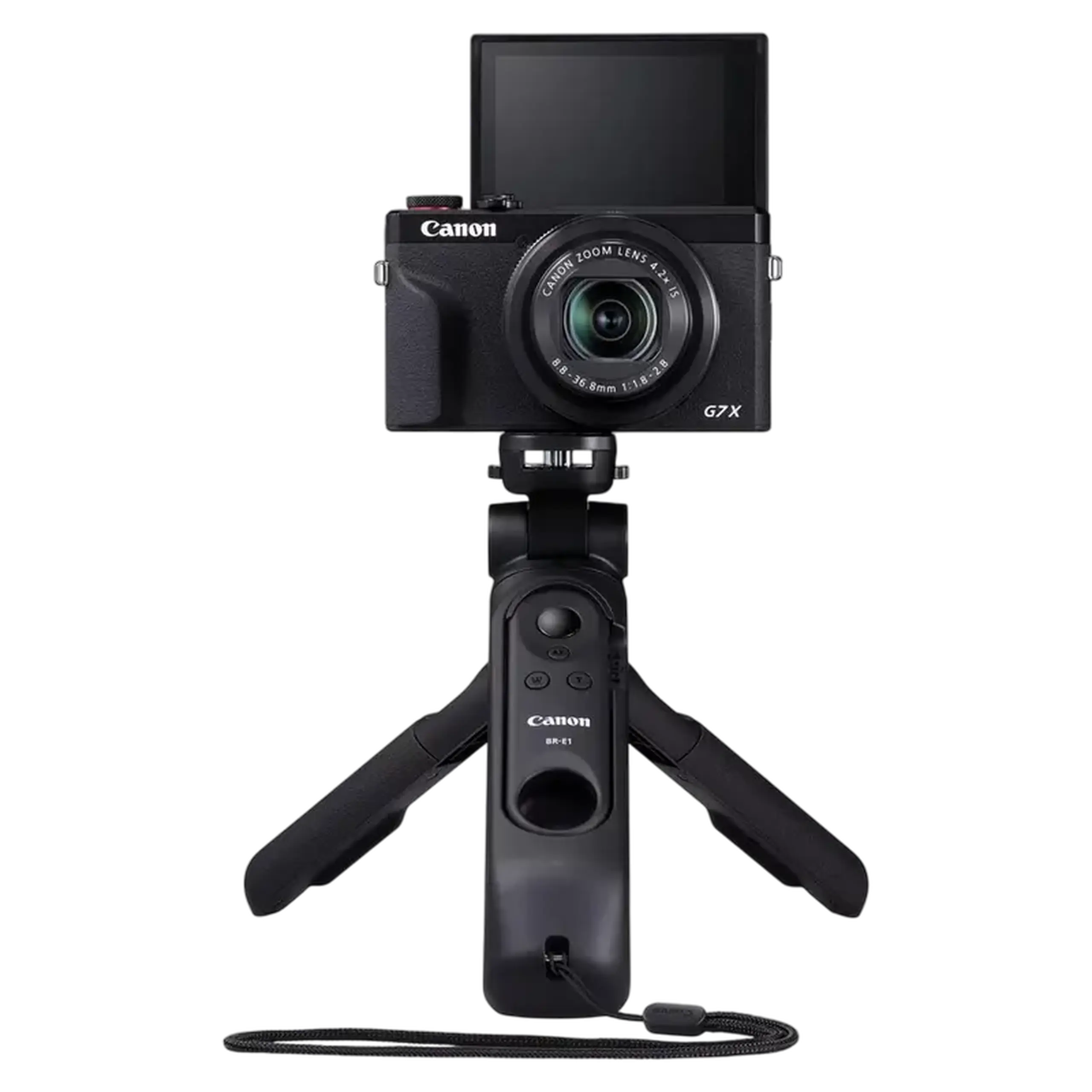 Aparat Foto Compact Canon PowerShot G7 X Mark III, Vlogger Kit, Negru