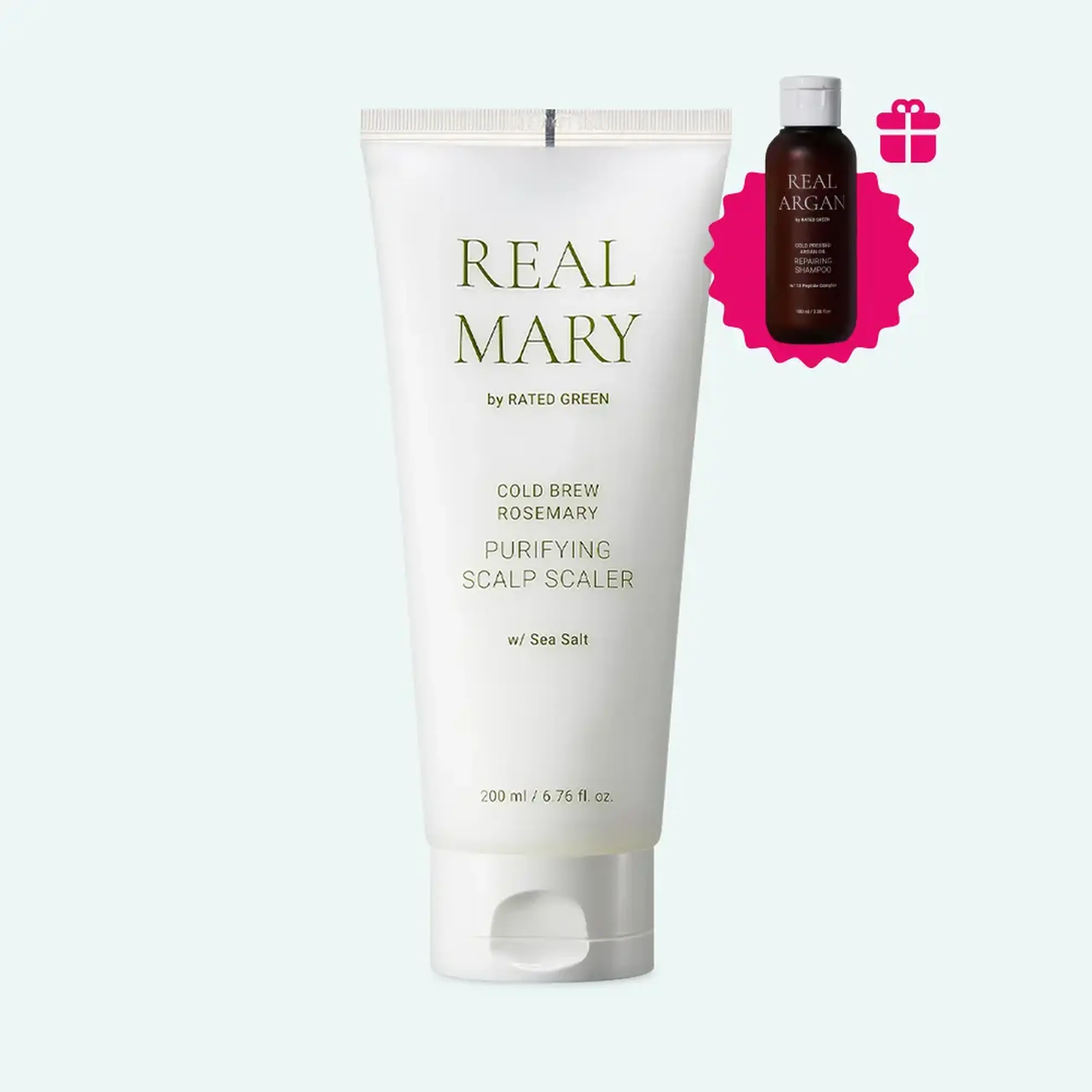 Mască pentru curățirea scalpului Rated Green Cold Brew Rosemary Purifying Scalp Scaler Sea Salt 200ml