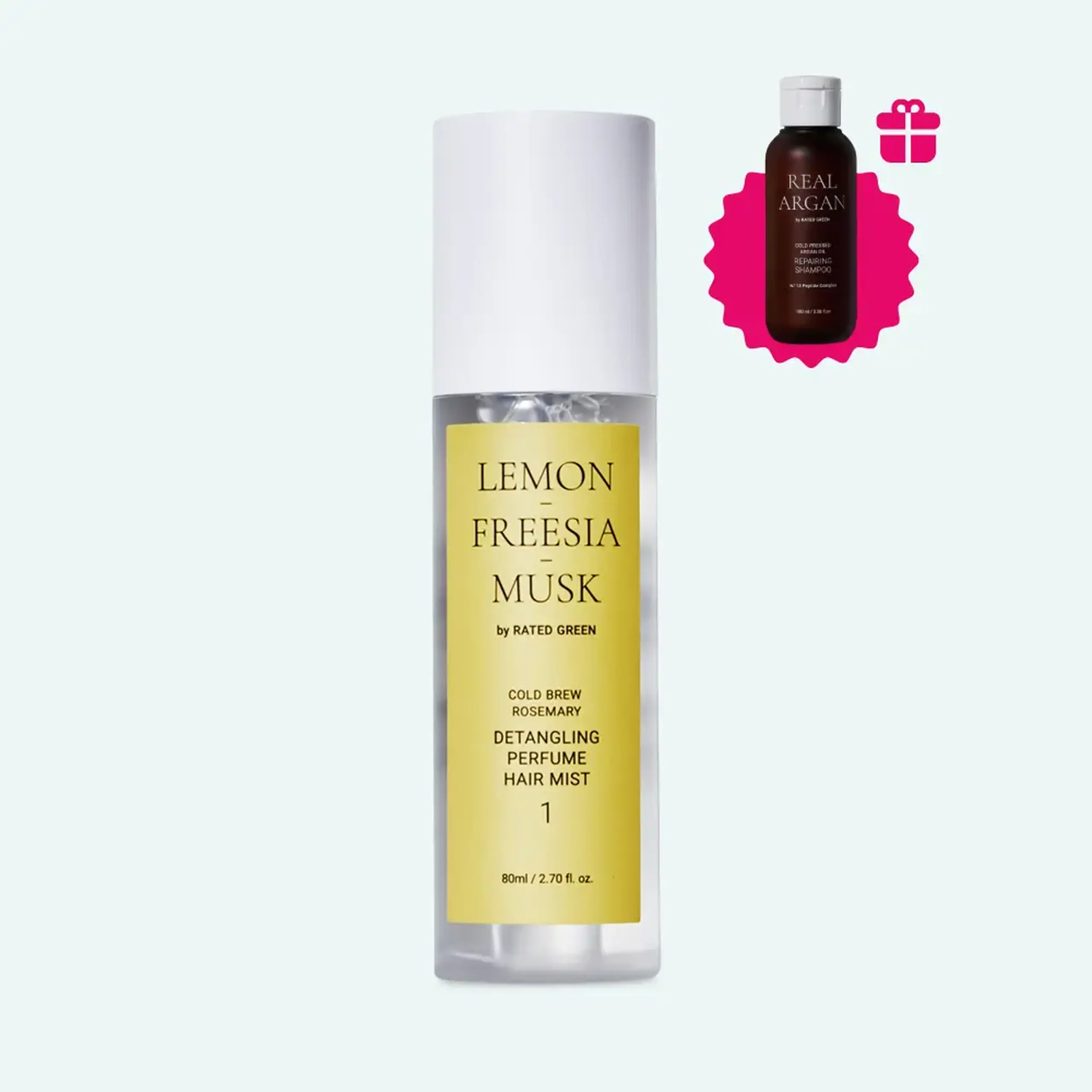 Mist parfumat pentru dezcălcirea părului Rated Green Detangling Perfume Hair Mist 1 Lemon Fresia Musk 80ml