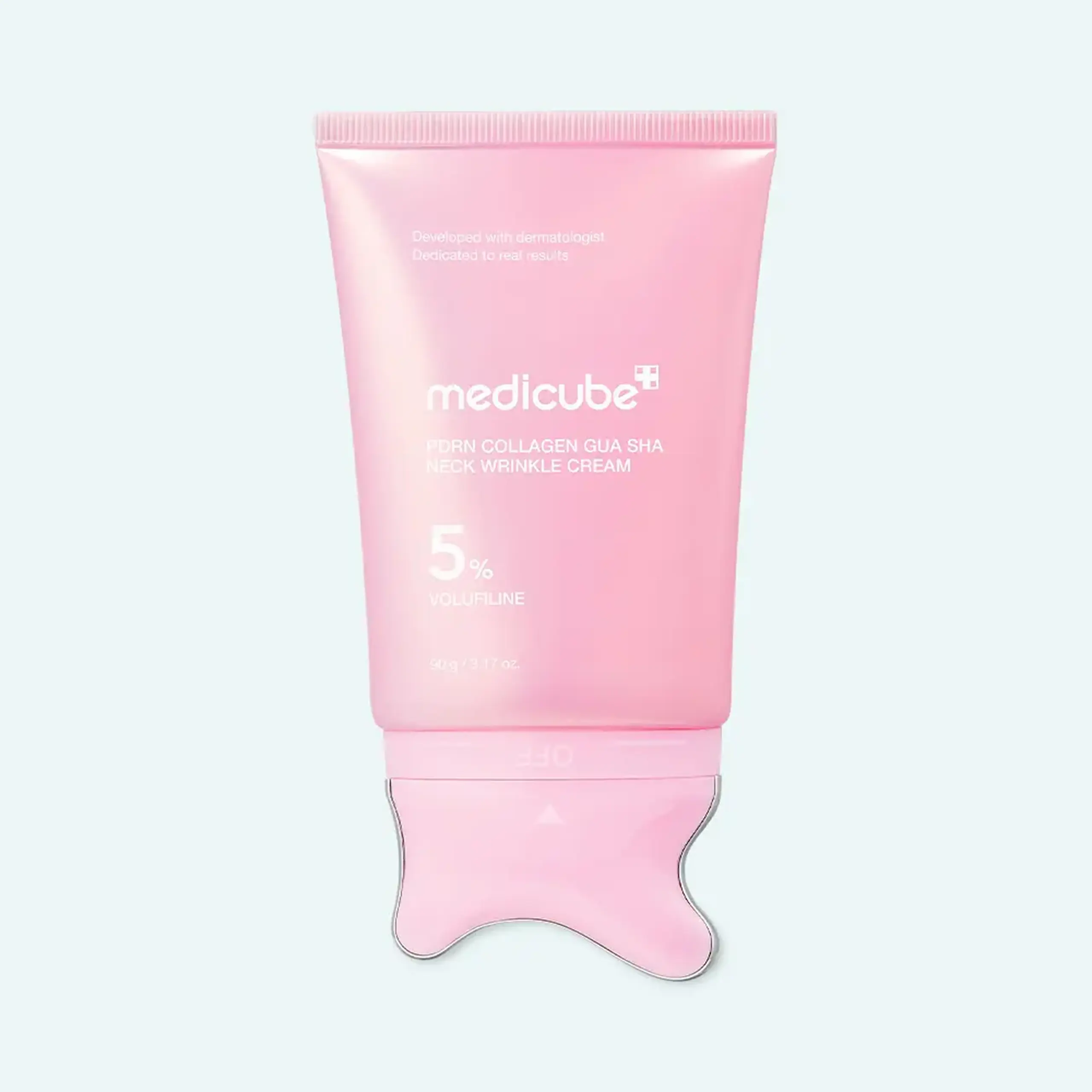 Cremă pentru gât cu PDRN și aplicator Gua Sha Medicube PDRN Collagen Gua Sha Neck Wrinkle Cream 90g