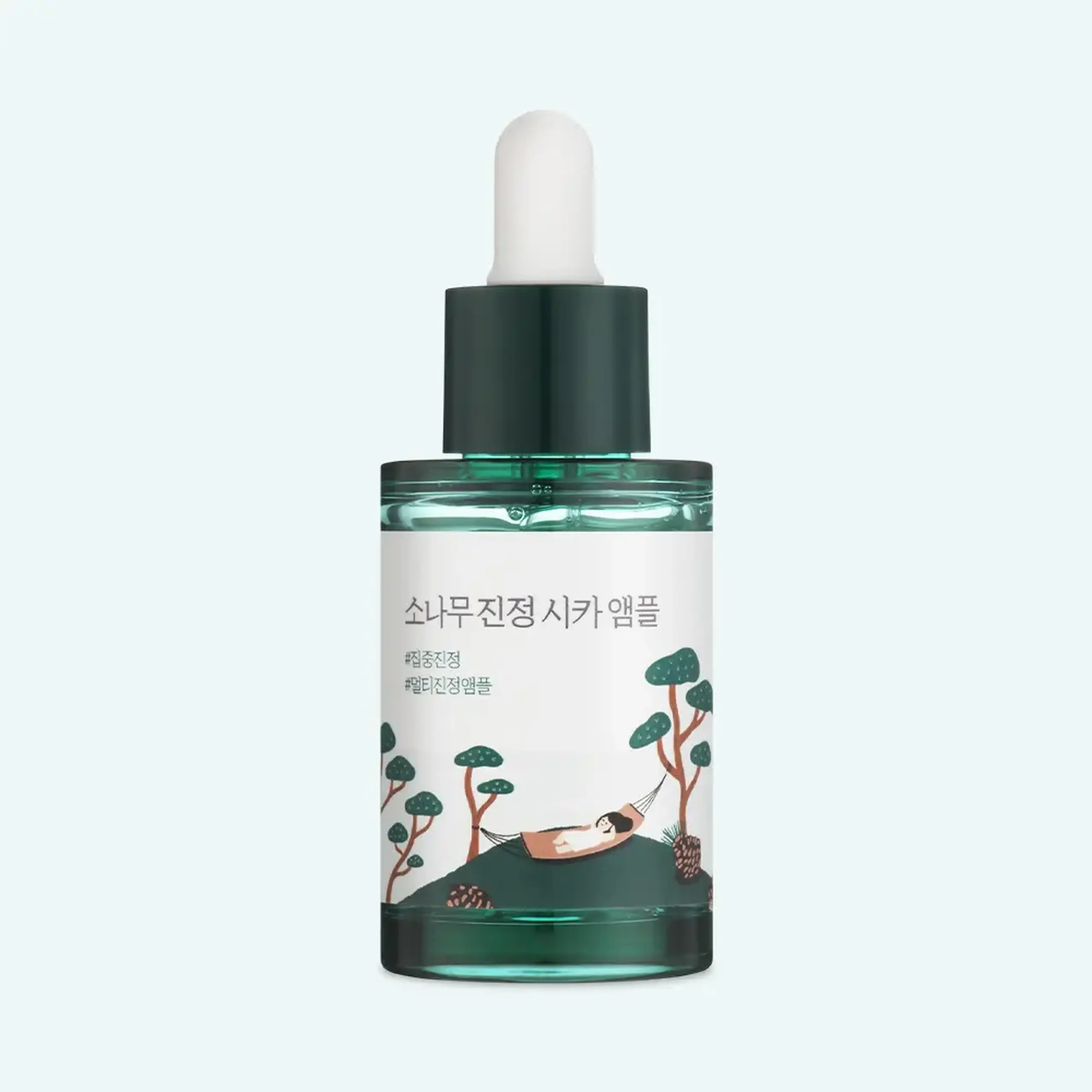 Ampulă calmantă și hidratantă pentru pielea sensibilă ROUND LAB Pine Calming Cica Ampoule 30ml