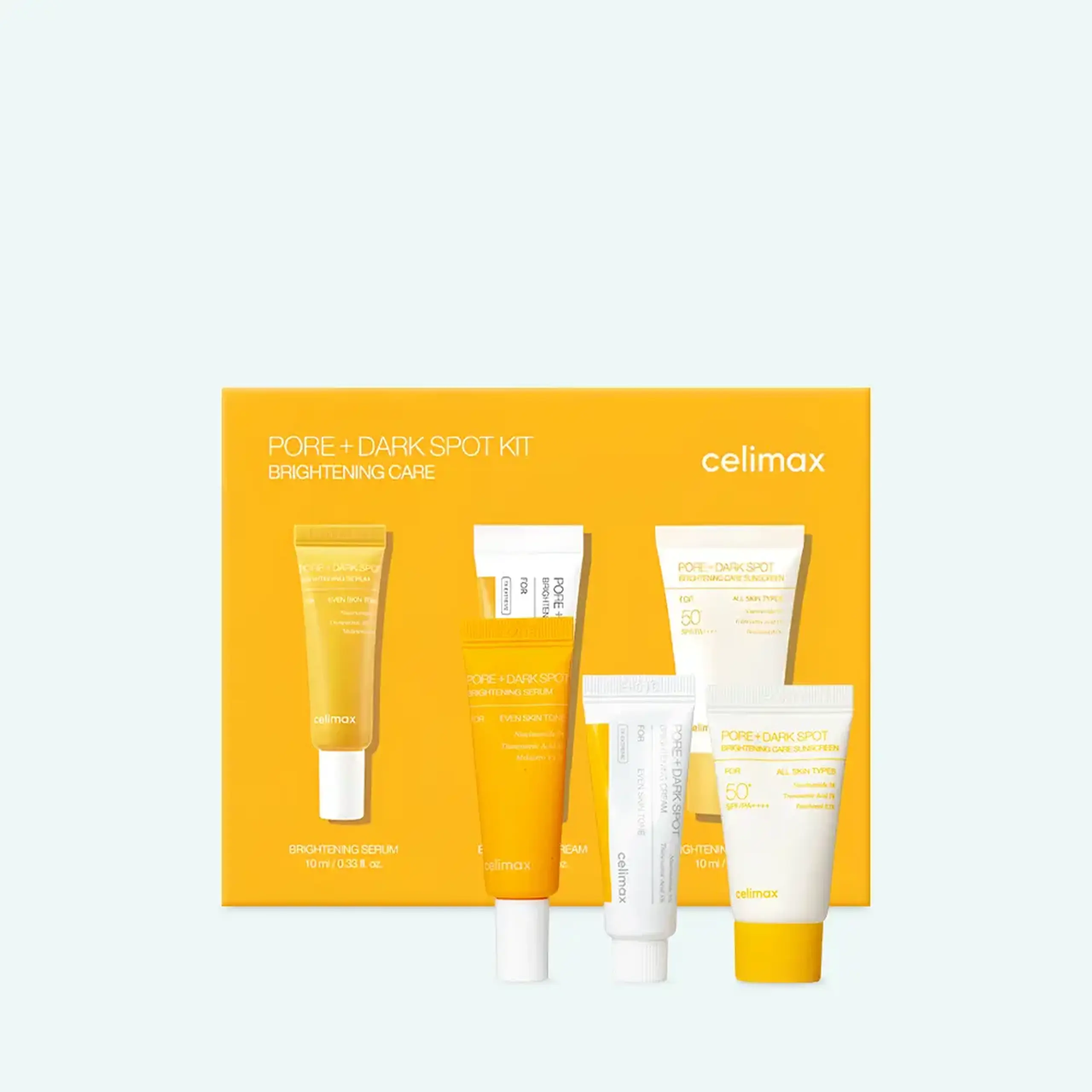 Travel set complet pentru petele pigmentare CELIMAX Pore + Dark Spot Brightening Kit