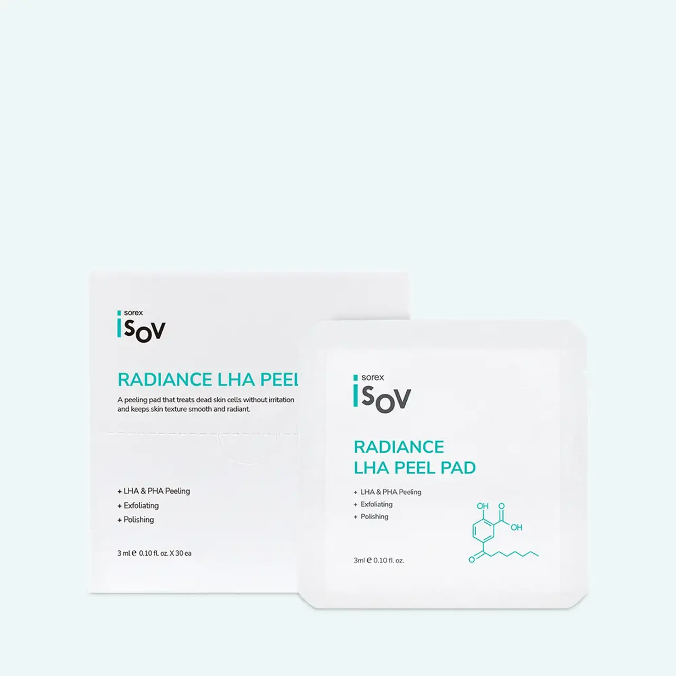 Dischete exfoliante ISOV Radiance LHA Peel Pad 3 ml × 30 pcs
