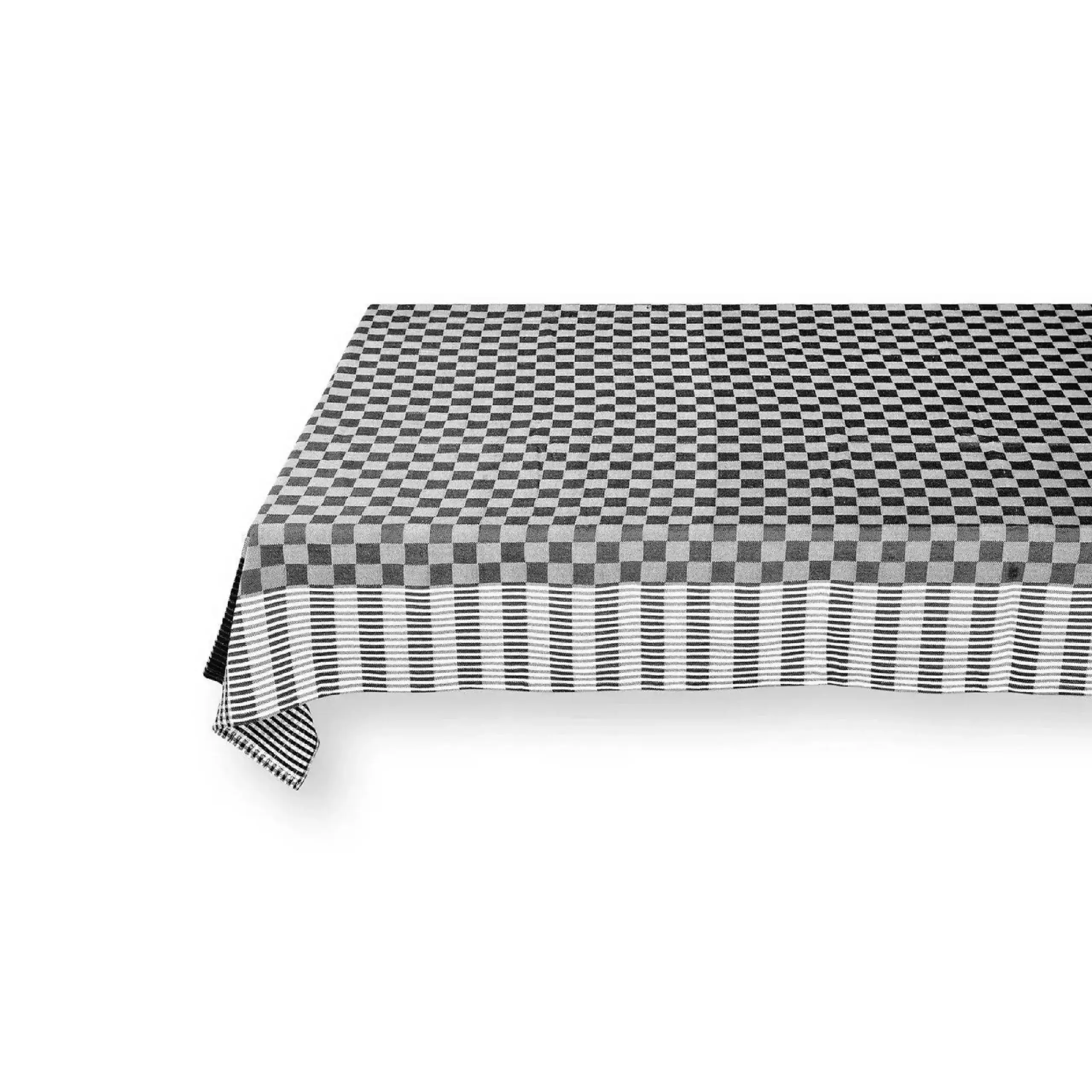 Fata de masa 150x250cm alb - negru