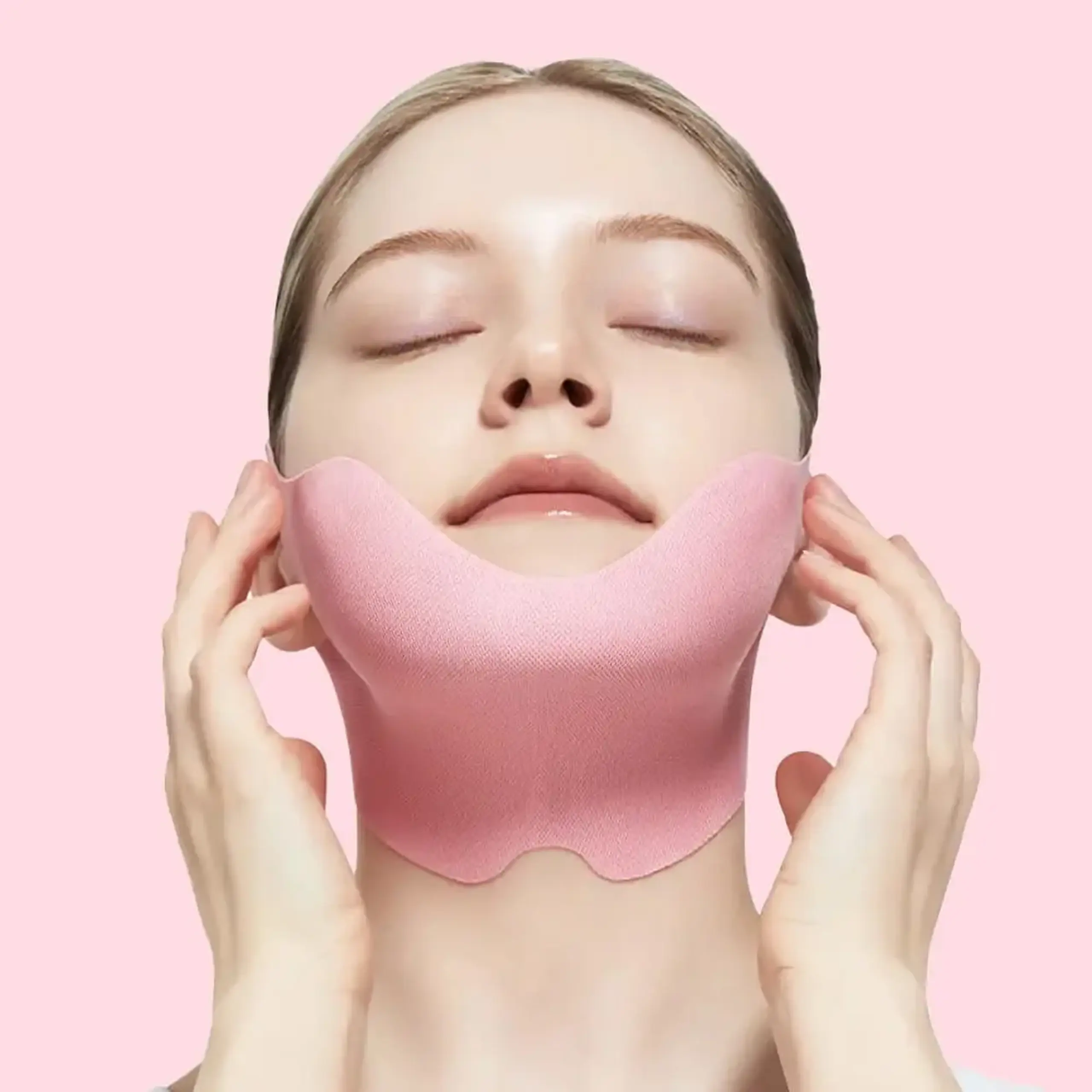 Mască hidrogel pentru zona bărbiei ROUND LAB Camellia Deep Collagen V Lifting Gel Mask 10 g