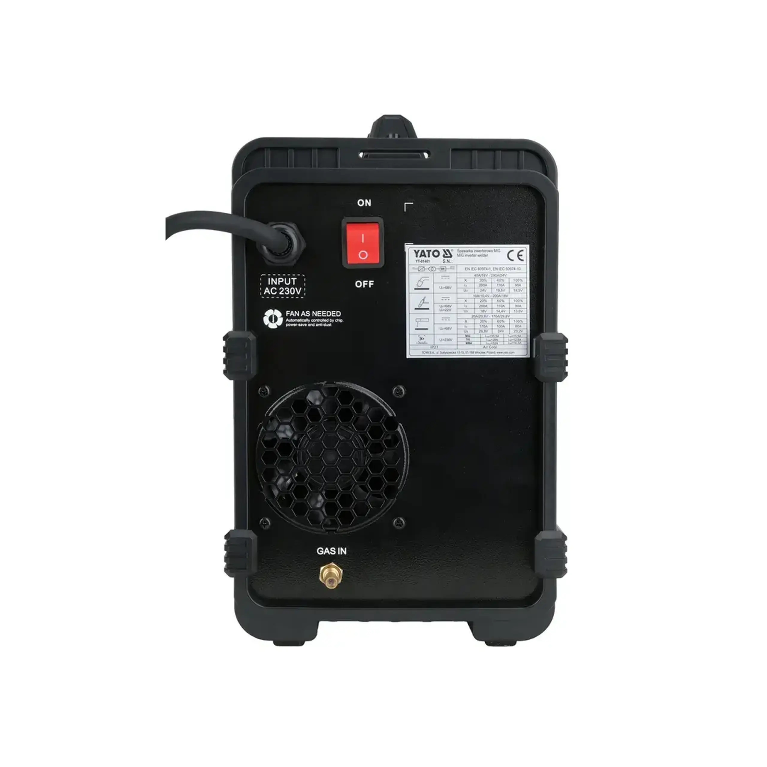 Aparat de sudat cu invertor MAGMATE 205SP 30 - 200 A 220 - 240 V Yato