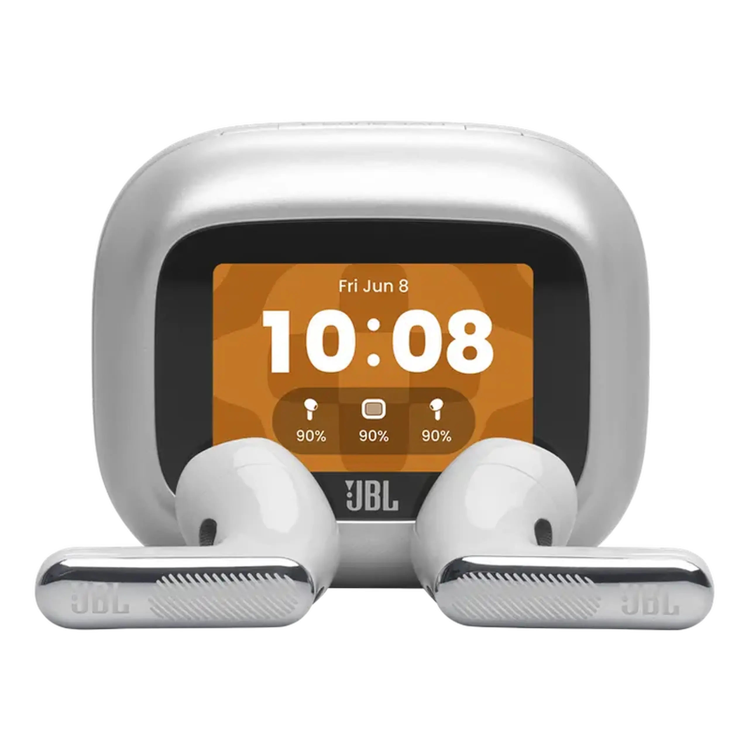 Căști JBL LIVE Flex 4, Argintiu