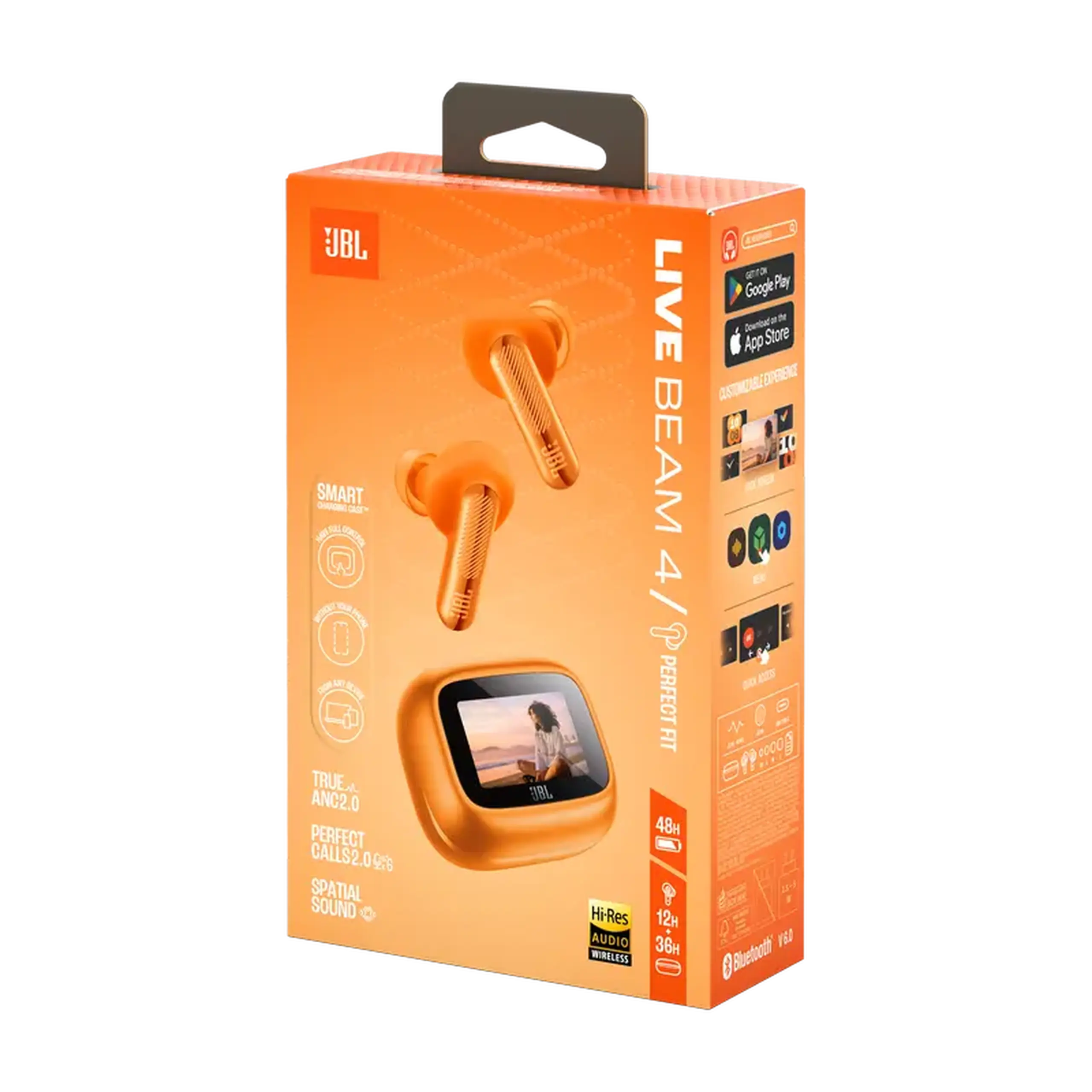 Căști JBL LIVE Beam 4, Portocaliu