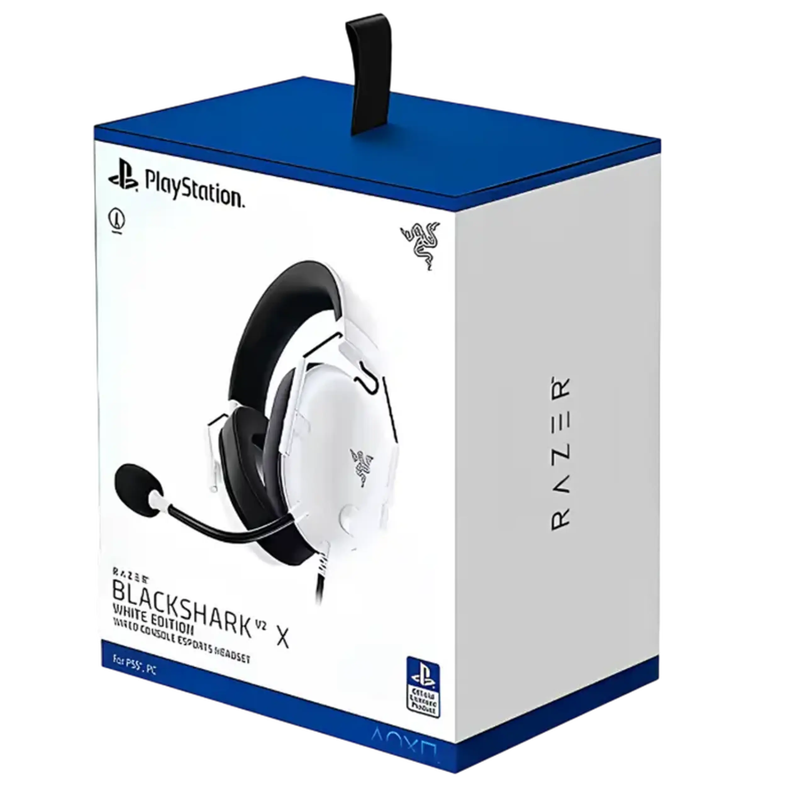 Căști gaming Razer BlackShark V2 X for PlayStation, Cu fir, Alb